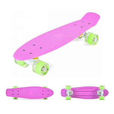 Byox Skateboard Kinder Skateboard Spice LED, 22 Zoll, Aluminium Achse, 80A 45mm, ABEC-7