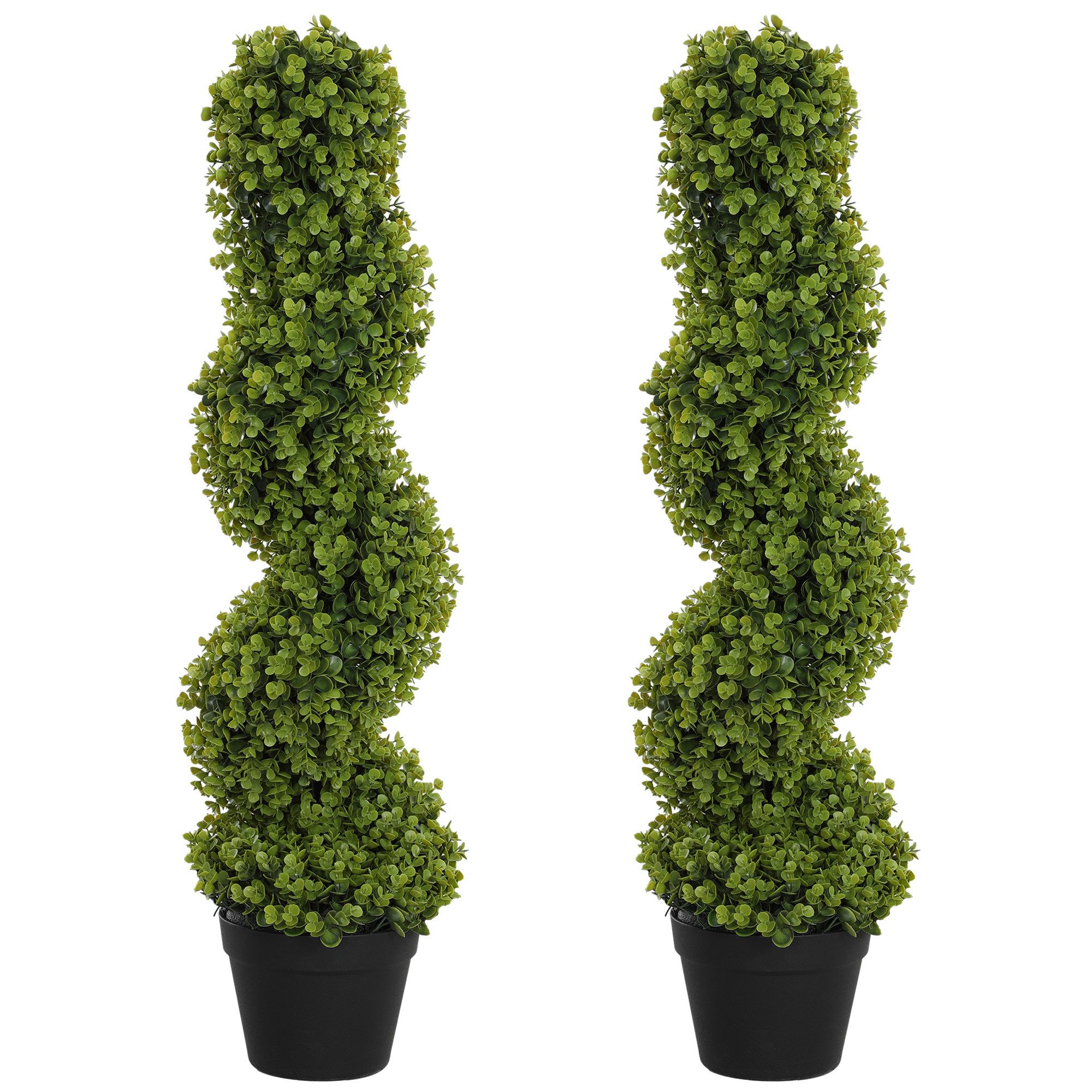 Kunstpflanze 2er-Set Künstlicher Spiral-Eukalyptus, 90 cm Zimmerpflanze