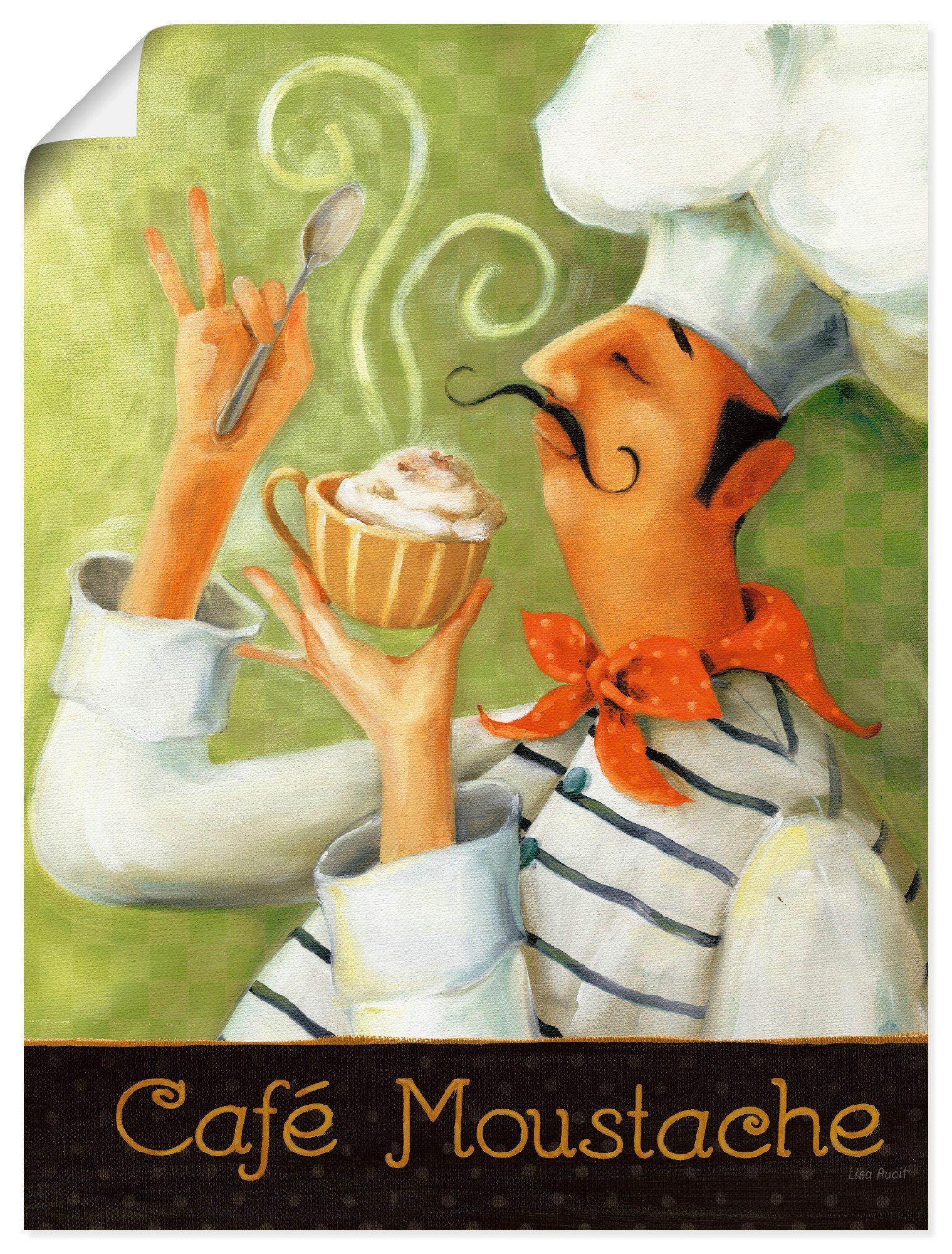 Artland Poster Cafe Moustache II, Getränke (1 St), ohne Rahmen