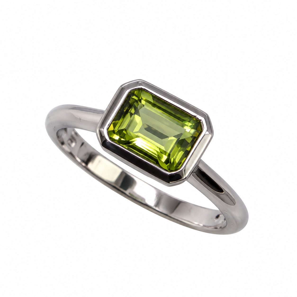 Sogni d'oro Fingerring "Frühlingsfunke" mit Peridot, Silber 925