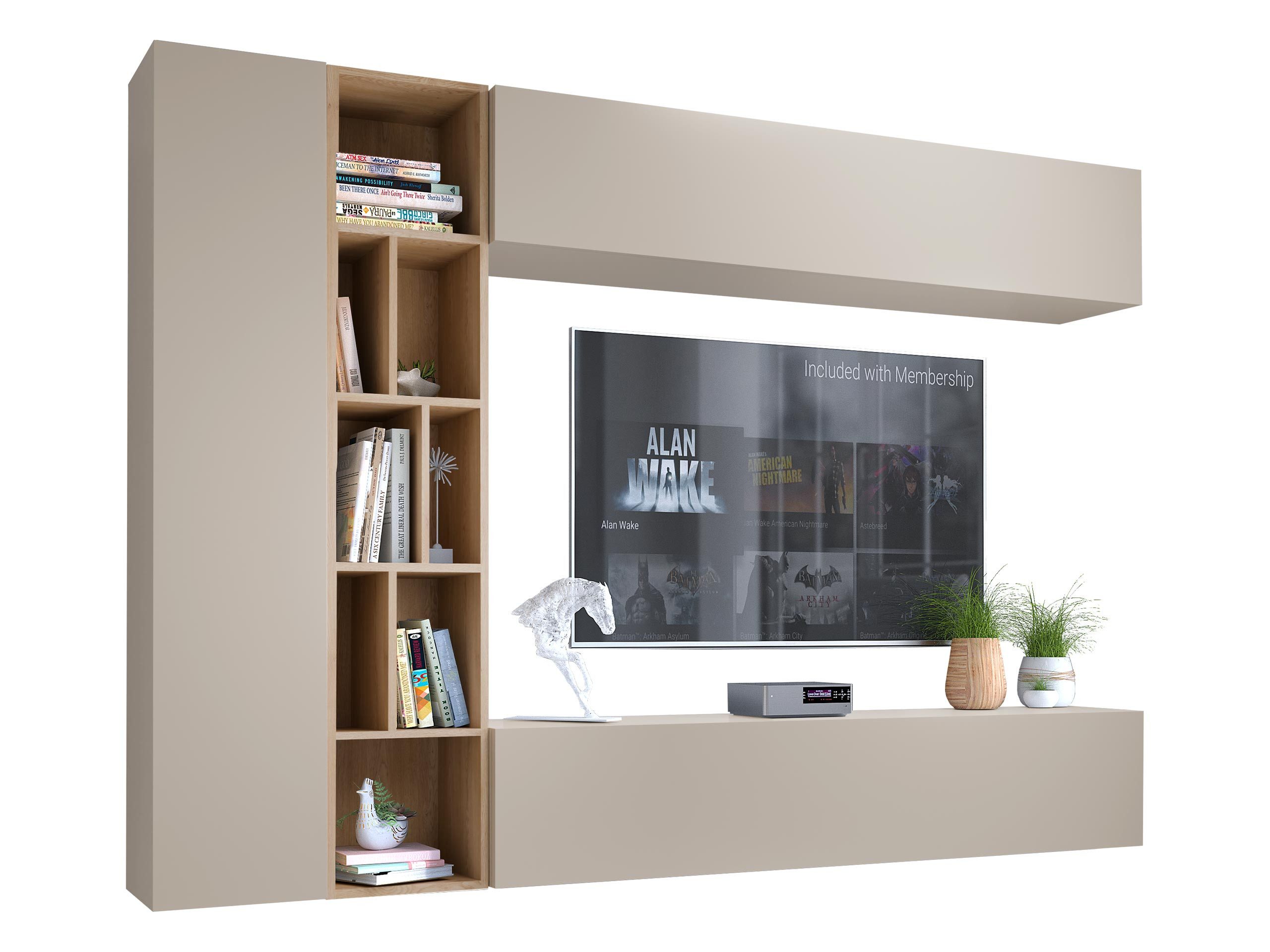 MIRJAN24 Wohnwand Kodita, (Komplett-Set, 3x Hängeschrank, Regal), Praktisch günstig online kaufen