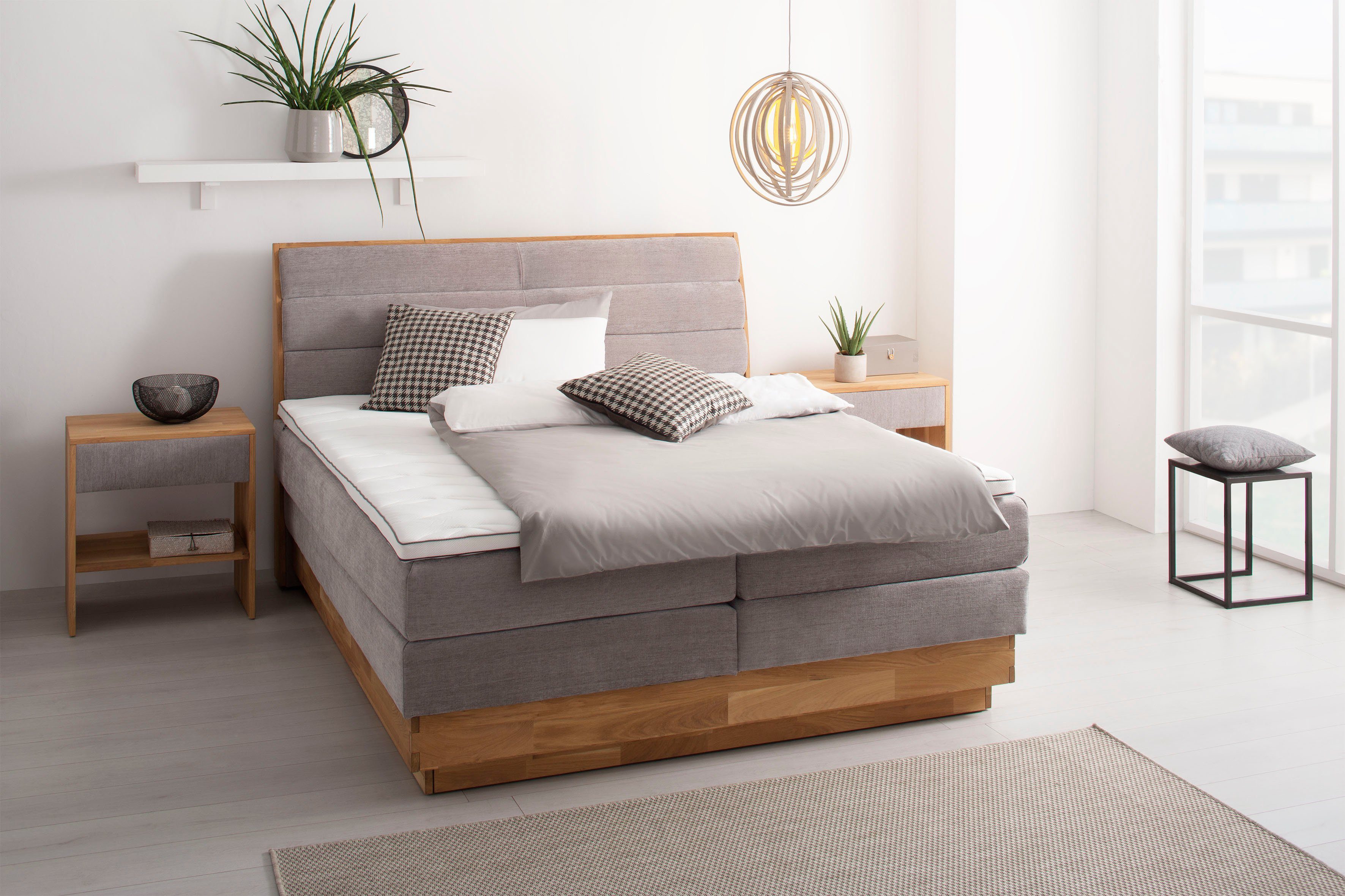 OTTO products Boxspringbett, LED-Beleuchtung, mit zertifizierten, günstig online kaufen