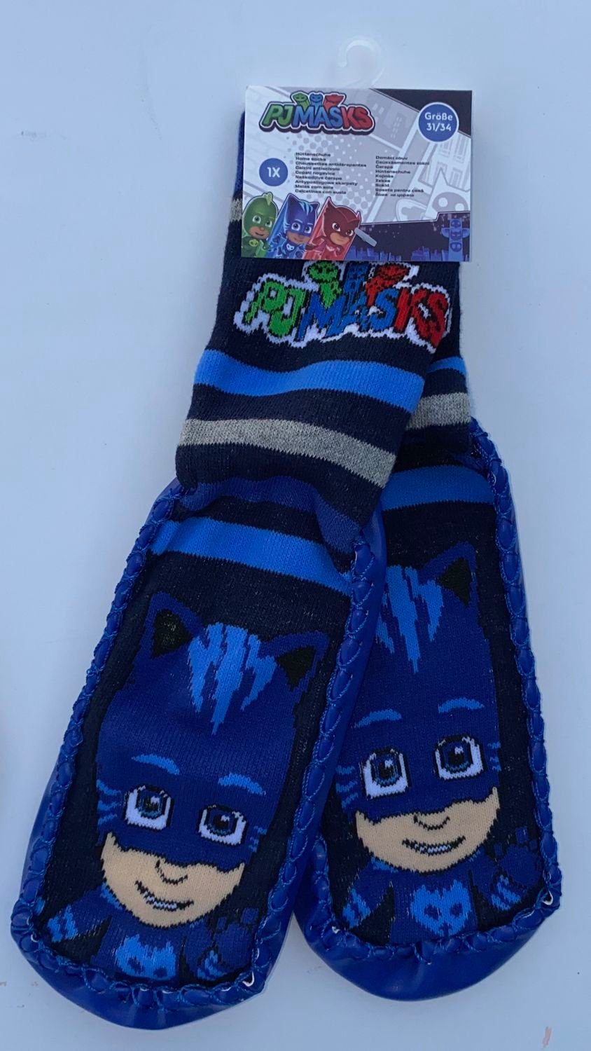 PJ Masks Haussocken PJ MASK Helden im Schlafanzug Jungen Strümpfe mit Sohle bequeme Hausschuhe Socken Pyjama Helden Gr.27/30 31/34