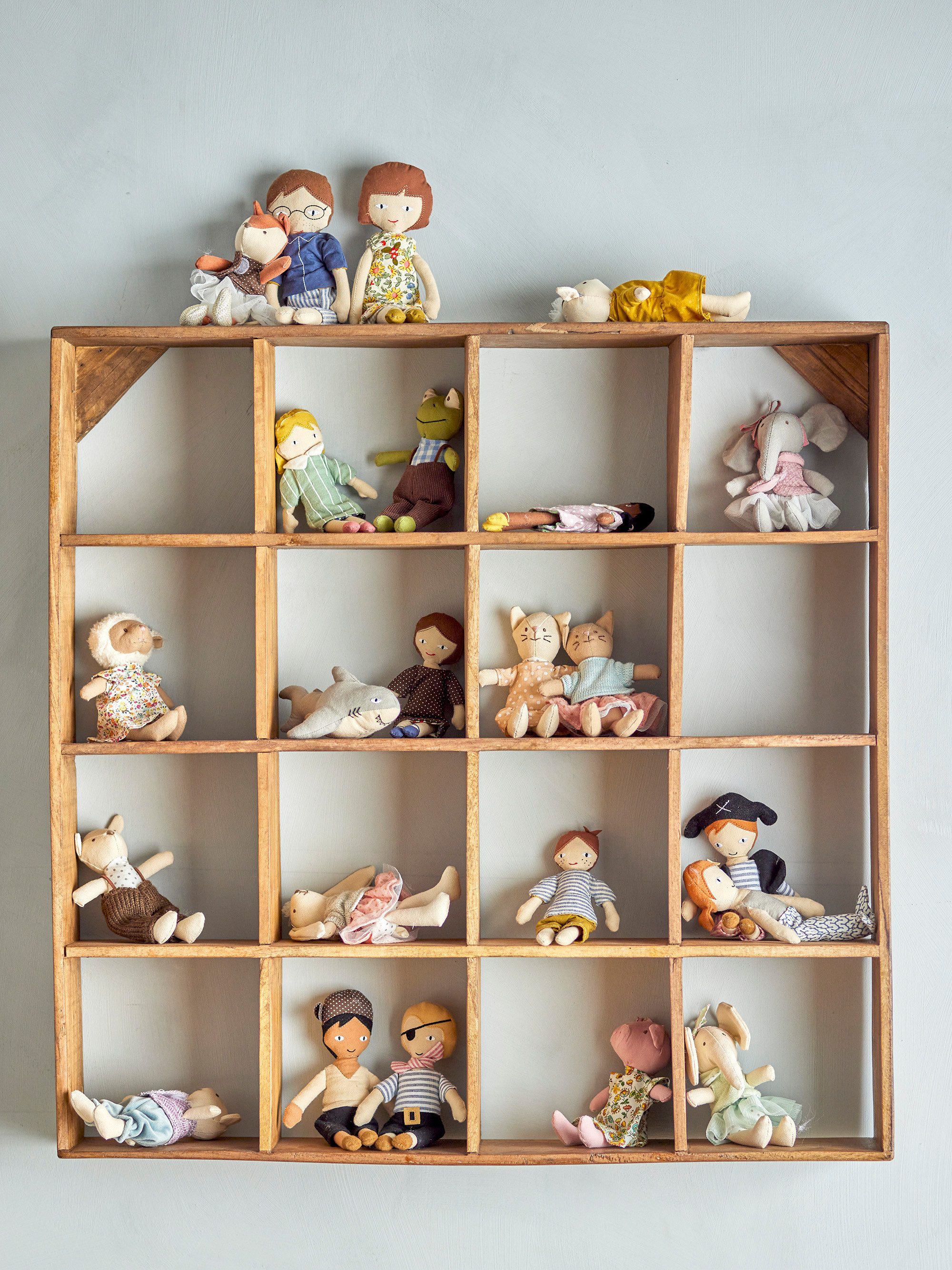 Bloomingville Kuscheltier Bloomingville Animal friends Puppe, Rose, 6er Set