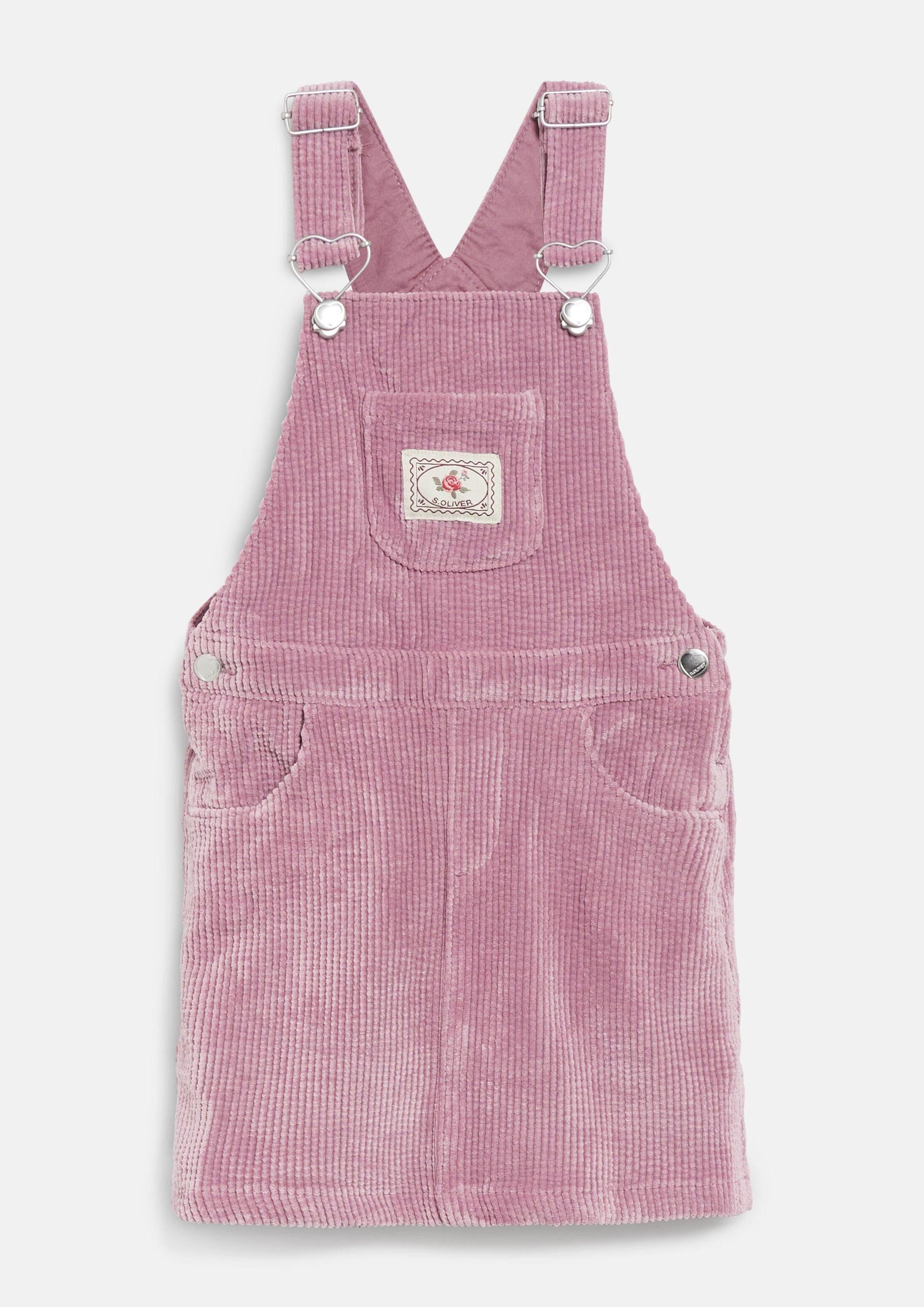 s.Oliver Jumpsuit Latzrock Cord-Latzrock mit Applikation