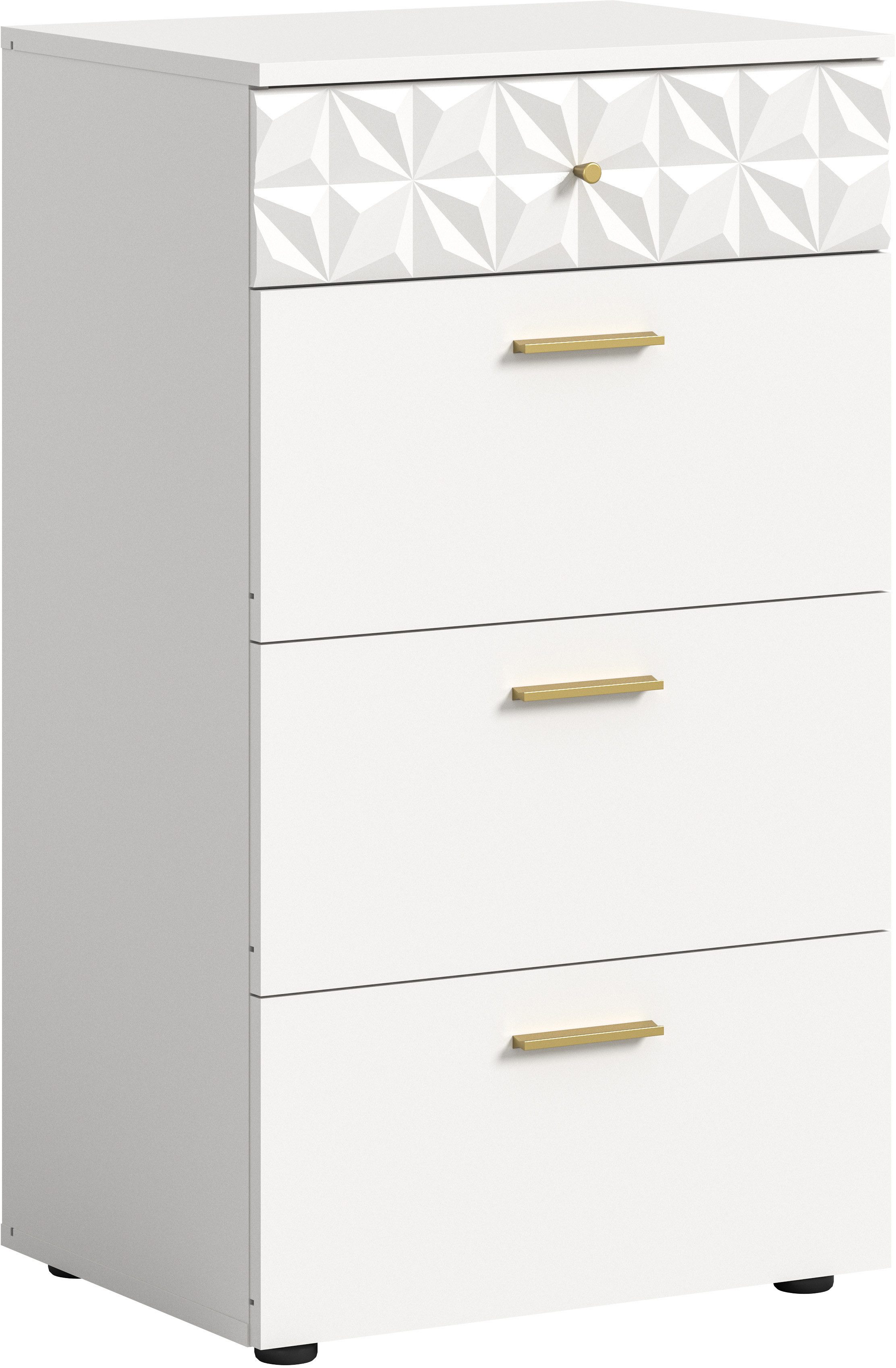 INOSIGN Kommode Выдвижные ящикиkommode mit 4 Schubkästen & Ornamentabsetzung, Flur, Diele, Flurschrank, Schrank, Mehrzweckschrank, Выдвижные ящикиschrank