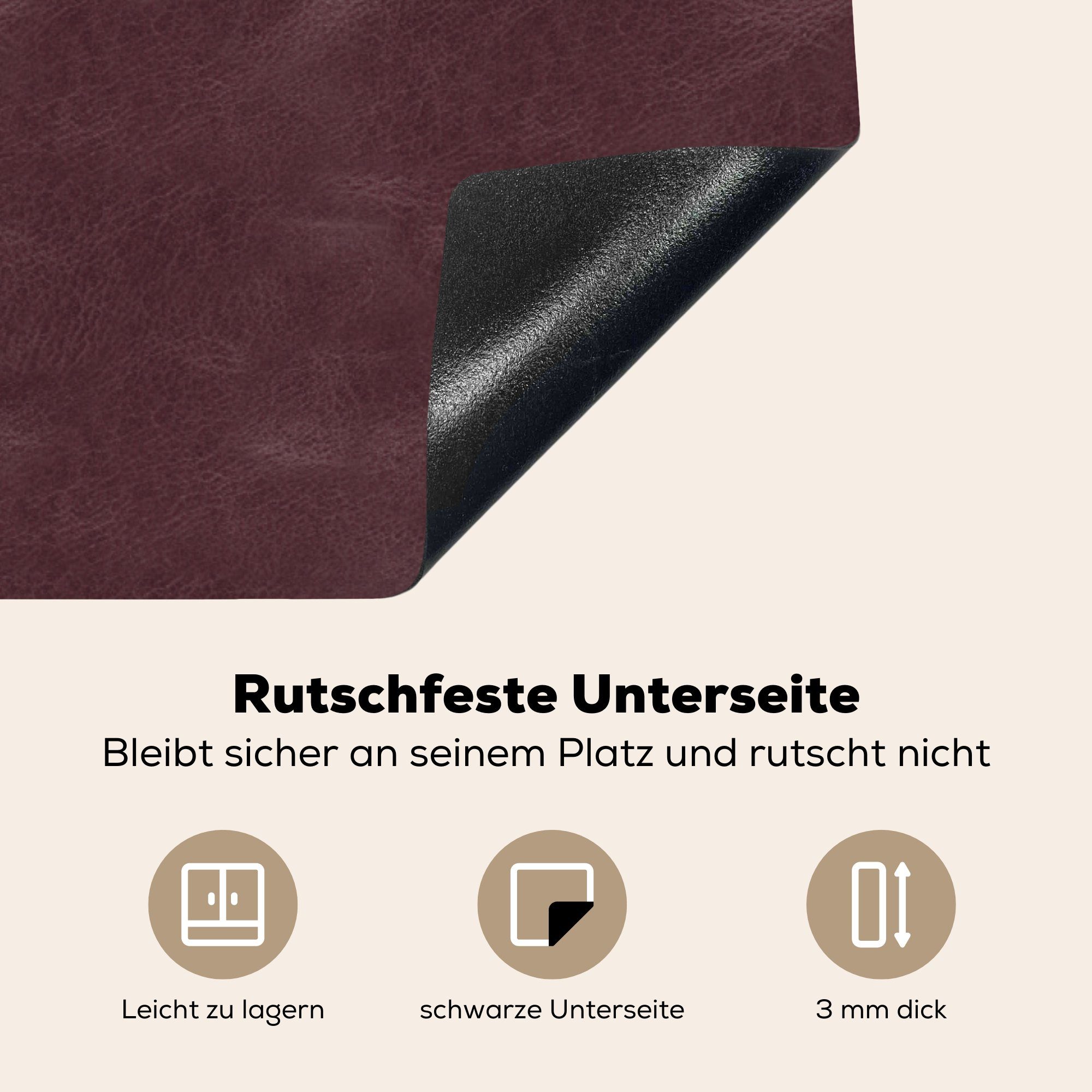 Ceranfeldabdeckung, MuchoWow Struktur cm, Tiere, (1 Leder 83x51 Induktionsschutz für Vinyl, - küche - tlg), Arbeitsplatte Herdblende-/Abdeckplatte -