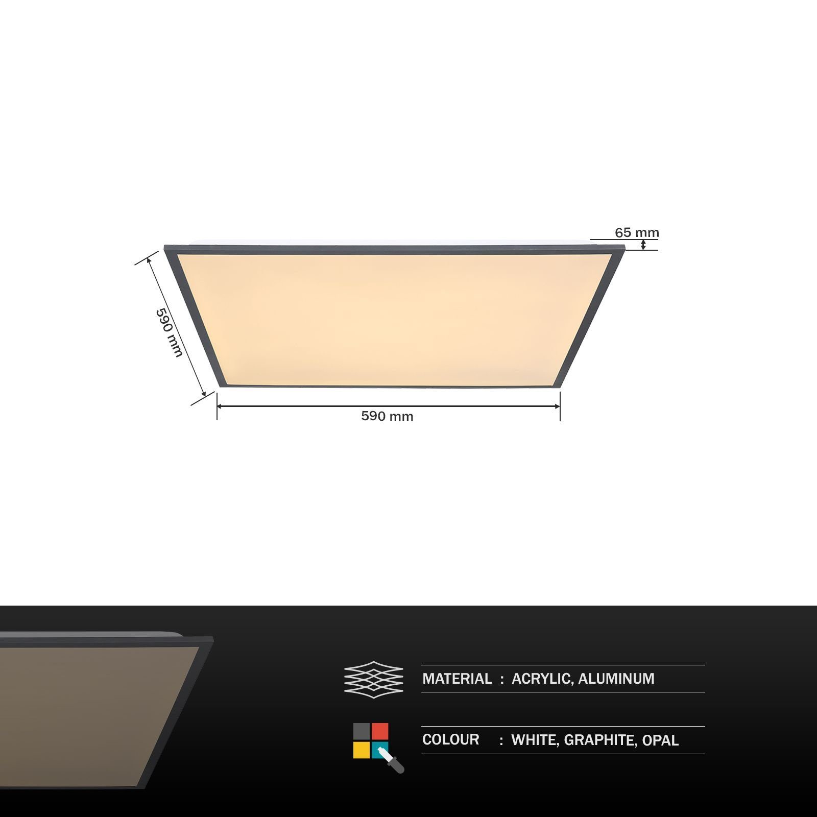 LED Decke Bürolampe GLOBO Deckenleuchte Globo für Deckenleuchte Eckig Deckenleuchte Flur