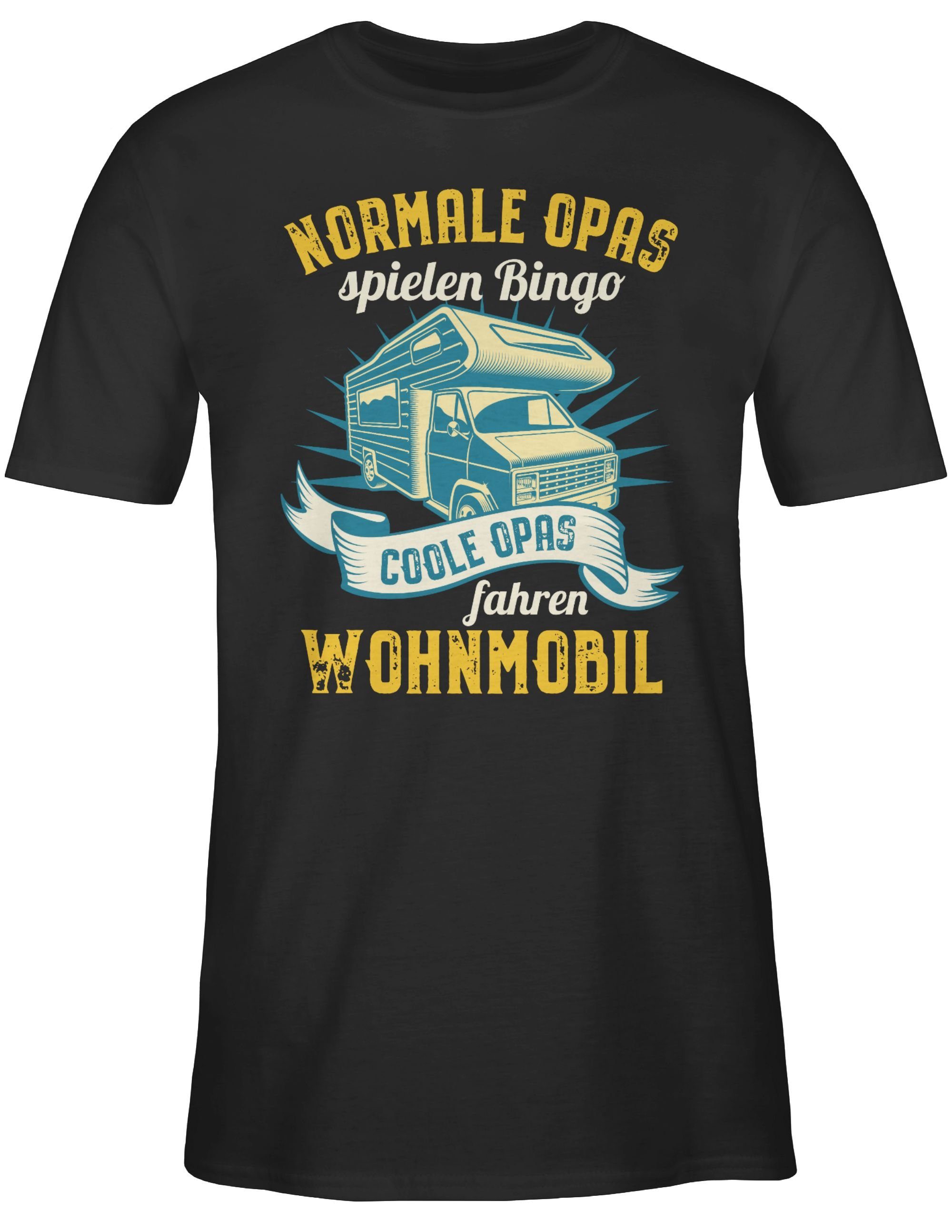 Wohnmobil spielen - Schwarz T-Shirt Coole Opa fahren 02 Opas Opas Geschenke Bingo Normale Shirtracer