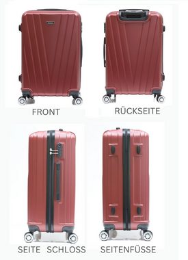 Cheffinger Koffer 3 tlg Hartschale Trolley Set Kofferset Handgepäck ABS-06
