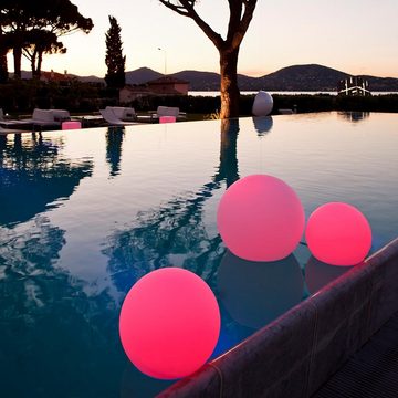 Licht-Trend Gartenleuchte Akku LED-Lichtkugel Ball 35cm mit App-Steuerung Weiß