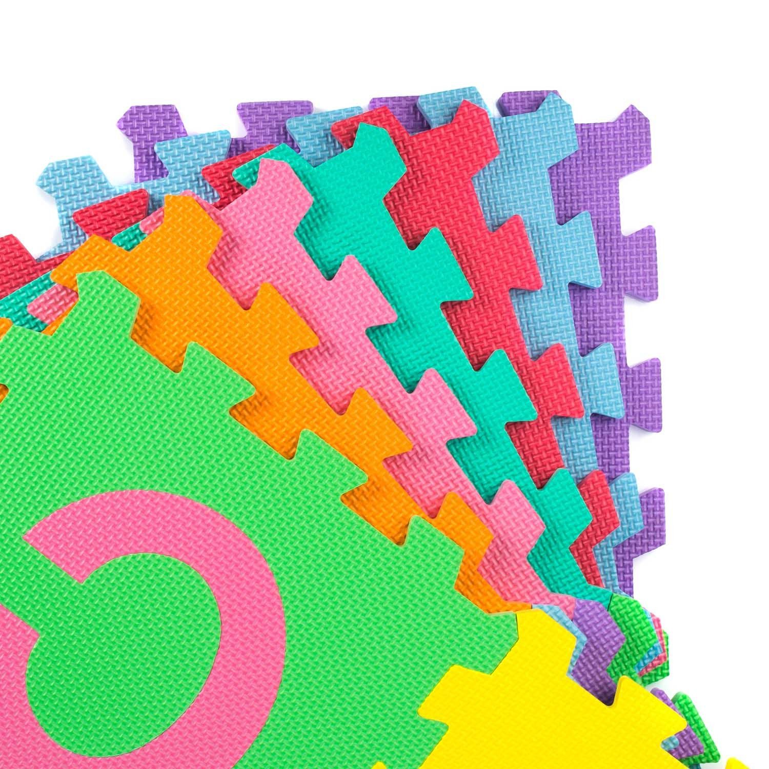all Kids United Bodenmatte XXL Kinder-Spielmatte mit Buchstaben & Zahlen – Sicher & Lernspaß (86-St), Buchstaben Spielmatte