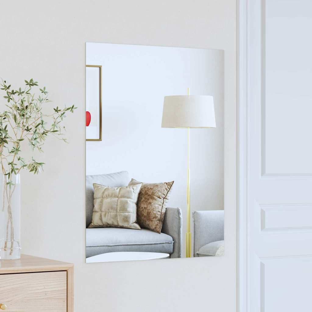 vidaXL Spiegel Wandspiegel Rechtwinklig 80 x 60 cm Gehärtetes Glas (1-St)