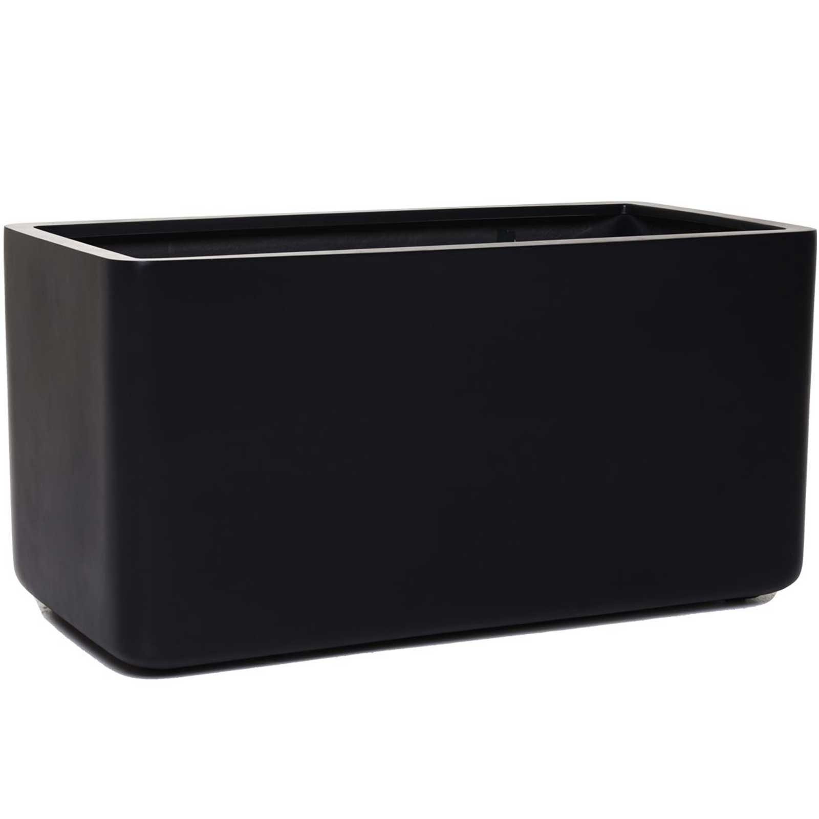 VIVANNO Pflanzkübel Fiberglas MAXI ROUND Kasten - Anthrazit Matt (1 St), 80x40x40 cm