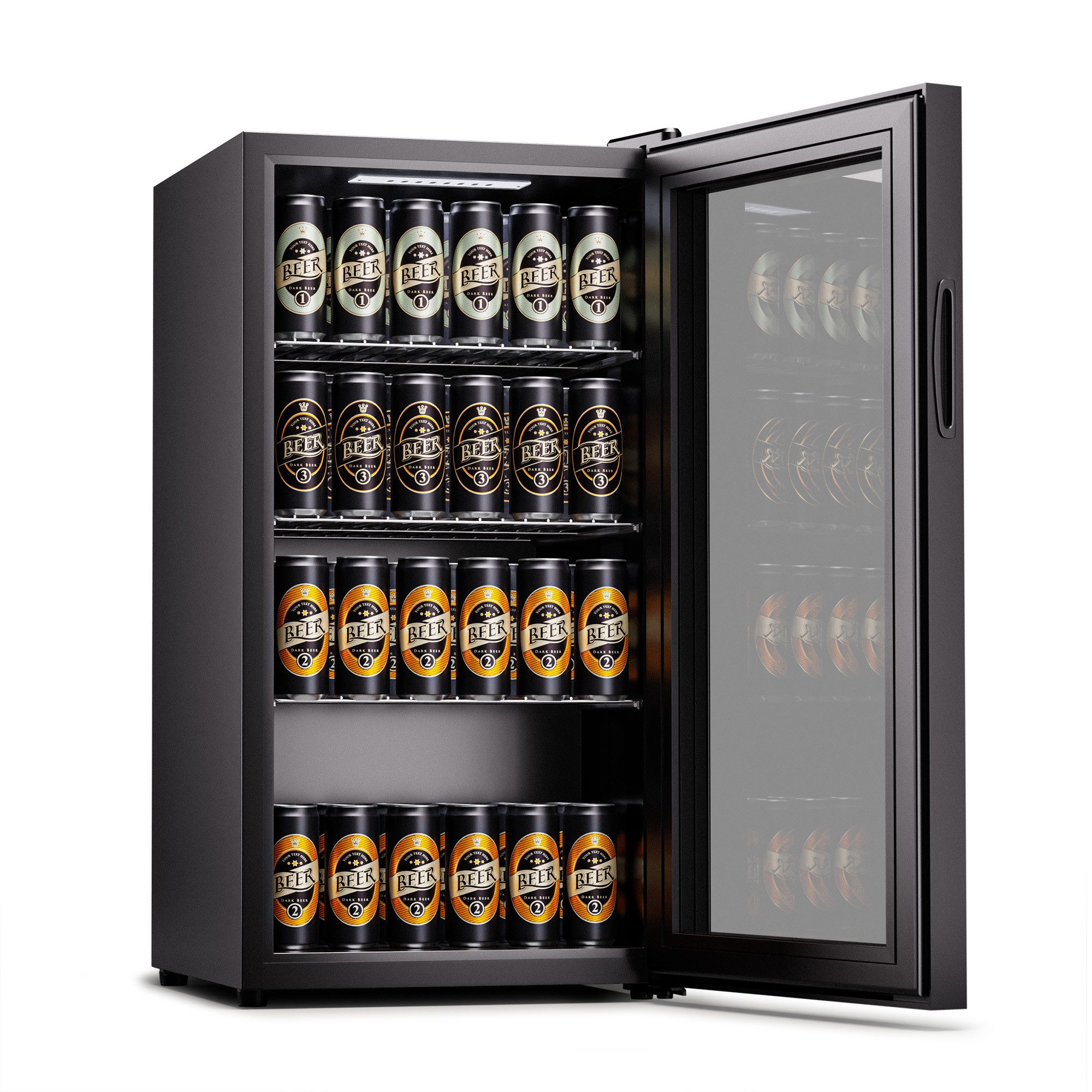 Klarstein Getränkekühlschrank HEA-Bersafe-74-bl 10045534A, 84 cm hoch, 43 cm breit, Bier Hausbar Getränkekühlschrank Flaschenkühlschrank Glastür