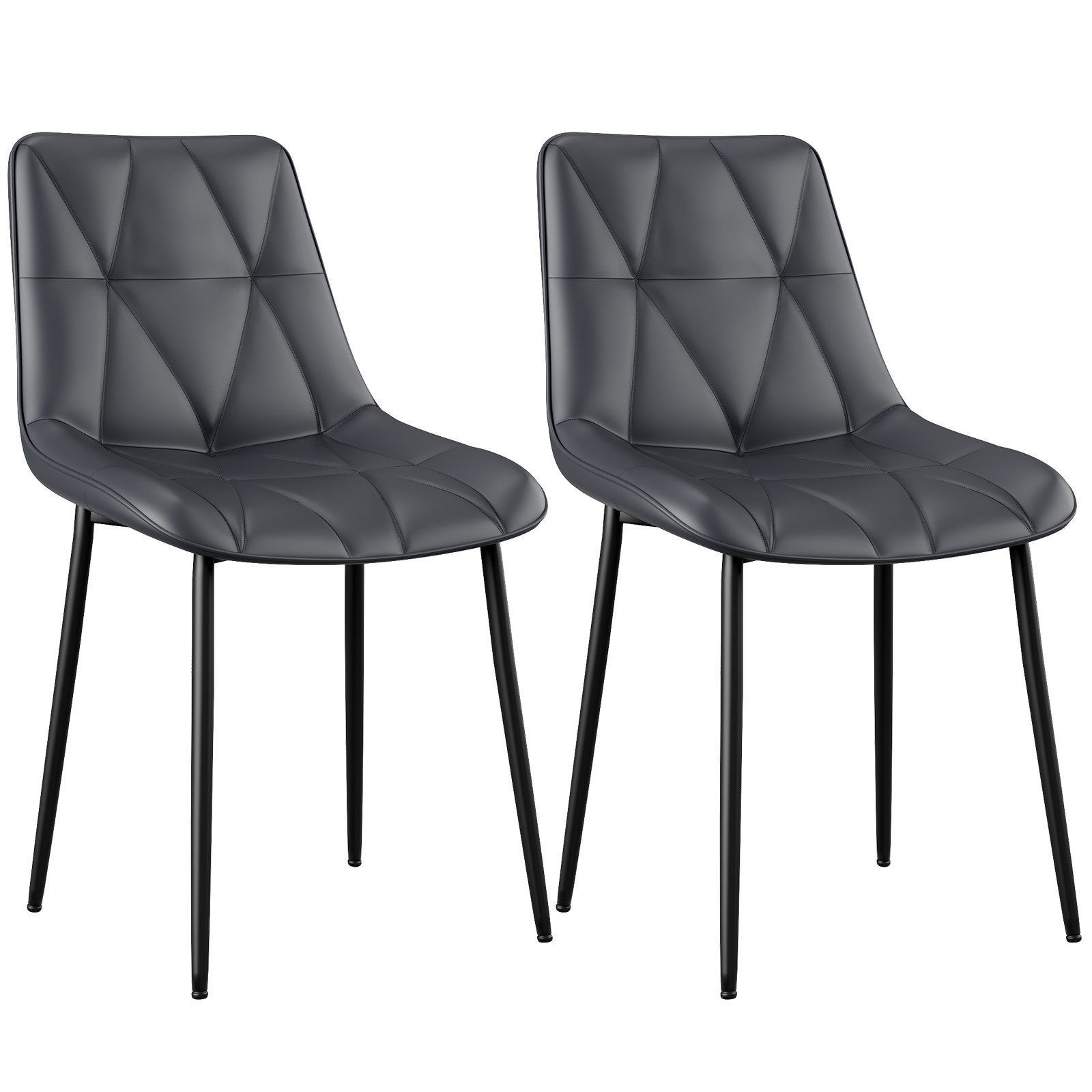 TLGREEN Esszimmerstuhl 2/4-er Küchenstuhl, PU Polsterstuhl mit Rückenlehne, günstig online kaufen