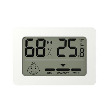 Olotos Raumthermometer Digitales Thermo-Hygrometer Thermometer Temperatur LCD Messgerät, 2er-Set