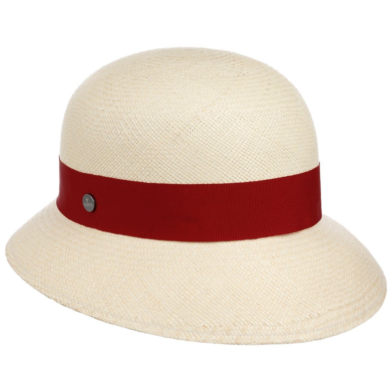 Lierys Sonnenhut (1-St) Panamastrohhut mit Ripsband, Made in Ecuador natur-rot