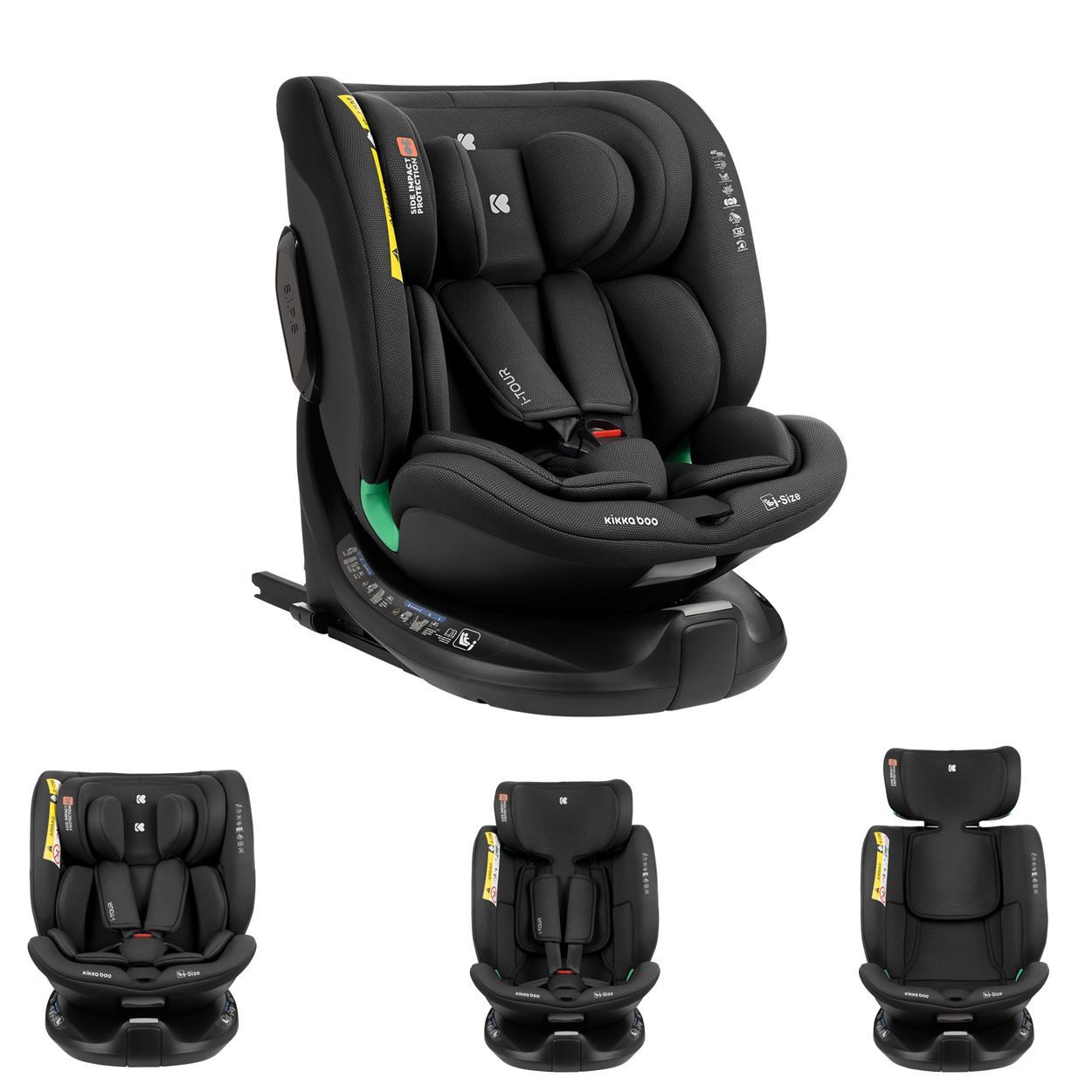 Kikkaboo Autokindersitz Kindersitz i-Tour i-Size, ab: 0, bis: 12, (40-150 cm) Gruppe 0+/1/2/3, Isofix, drehbar
