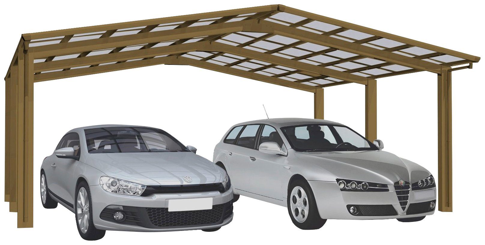 Niedrigster Preis Ximax Doppelcarport Linea Aluminium 546x495 Typ Einfahrtshöhe, 240 cm cm, 110 BxT: M-bronze