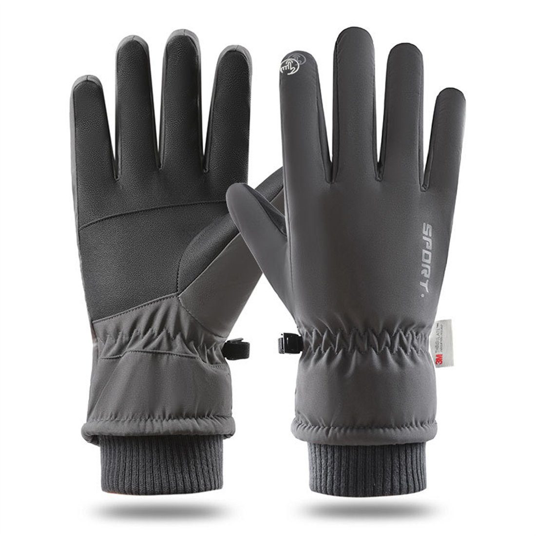 Winddichte Handschuhe Skihandschuhe mitTouchscreen,unisex DÖRÖY dunkelgrau Winter-Skihandschuhe,warme