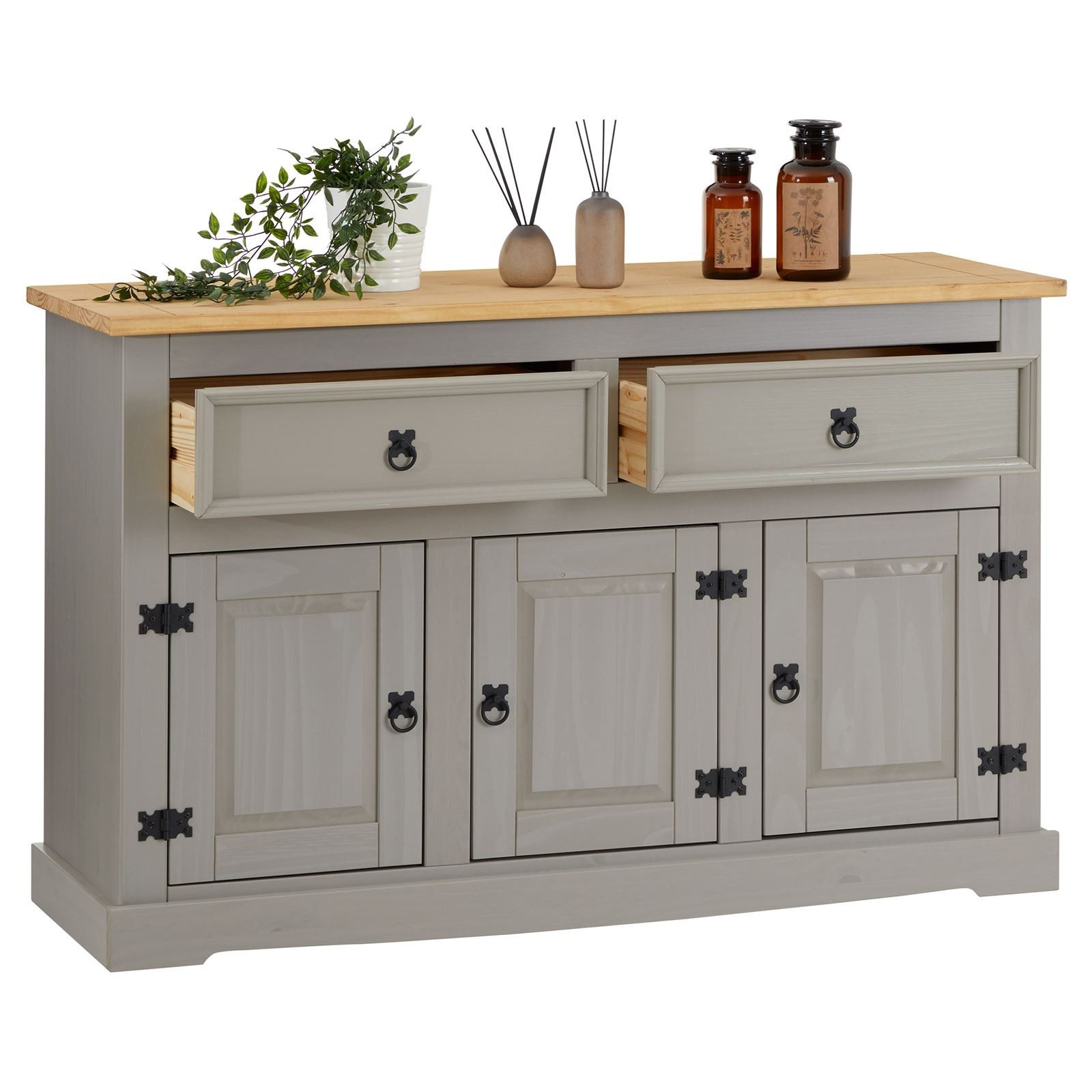 IDIMEX Kommode TEQUILA, Sideboard TEQUILA Kommode Kiefer massiv mit 2 Schubladen Buffetschrank