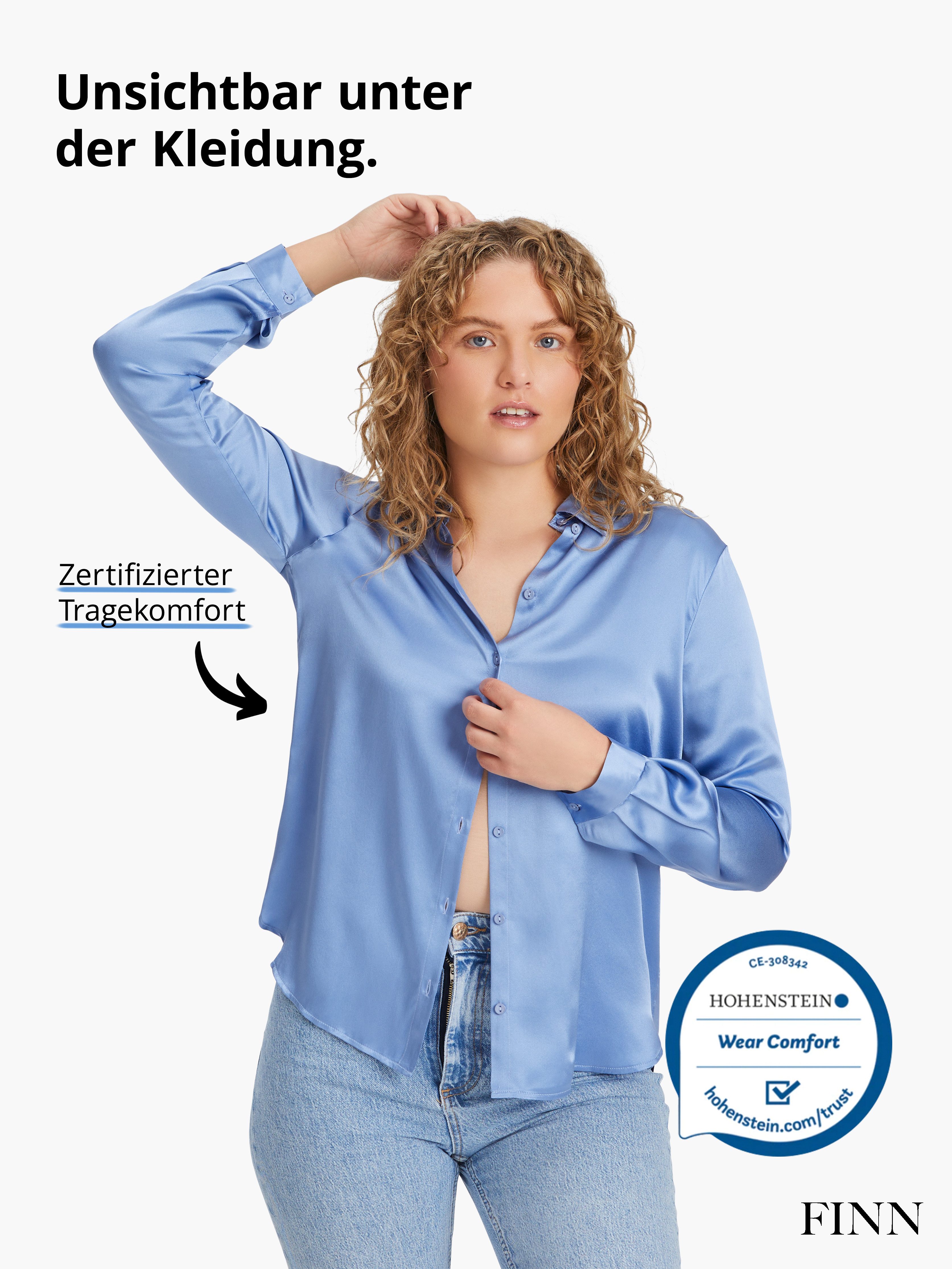 FINN Design Unterhemd Anti-Schweiß Shirt Damen mit integrierten Achselpads Schutz vor Schweißflecken und Schweißgeruch – Bild 3 von 5