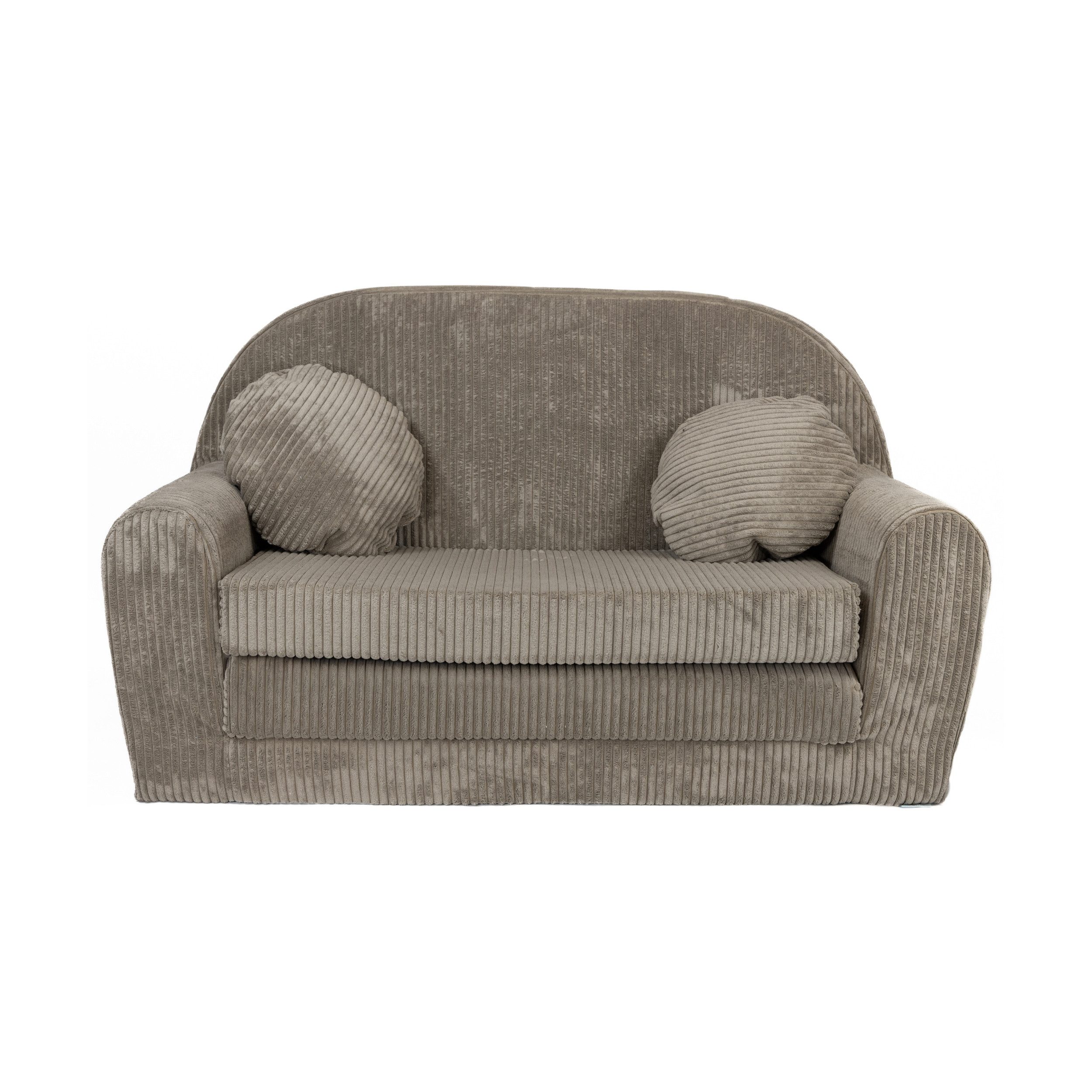 FORTISLINE Kindersofa Kindersofa Rosalia Ausklappbares Sofa aus Cord mit Verlängerung – Bild 2 von 5