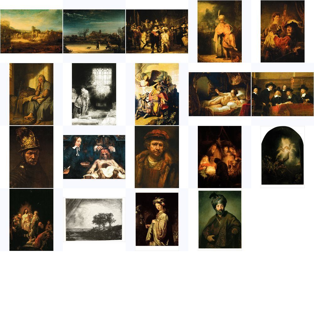 Postkarte Kunstkarten-Komplett-Set Rembrandt van Rijn | Grußkarten