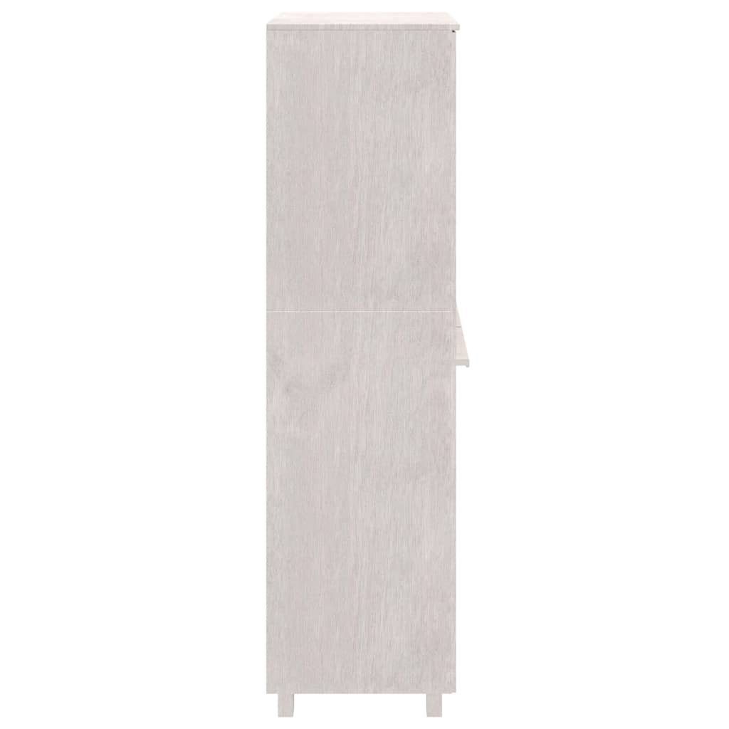 furnicato Kleiderschrank HAMAR Weiß Kiefer cm Massivholz 89x50x180 (1-St)