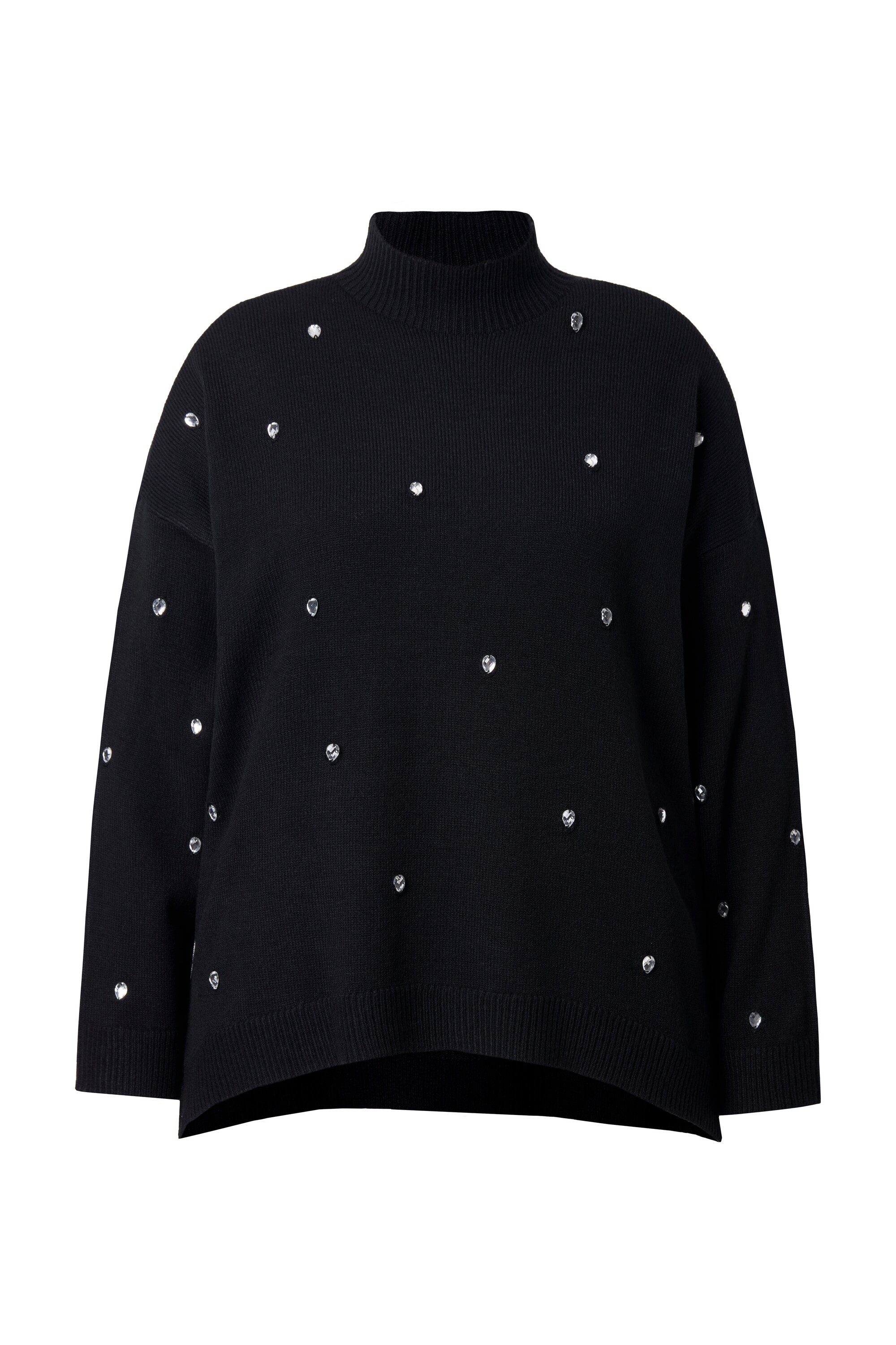 Ulla Popken Strickpullover Pullover Ziersteine Oversized günstig online kaufen
