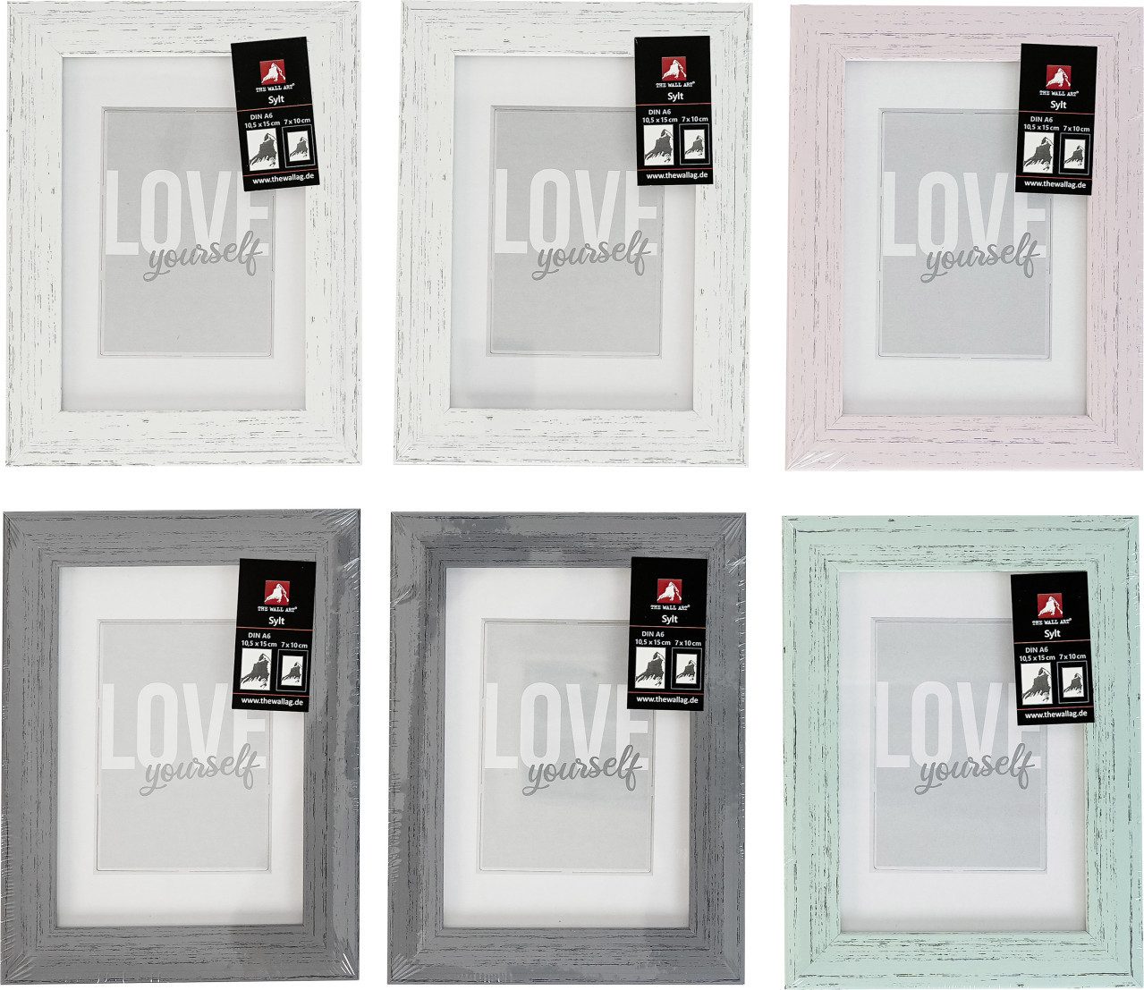 The Wall - the art of framing AG Bilderrahmen Portraitrahmen Sylt 10 x 15 cm 6-teilig