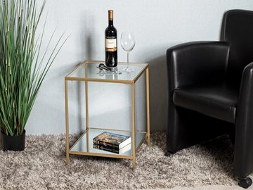 HAKU Beistelltisch HAKU Möbel Beistelltisch - gold lackiert - H. 55cm x B. 39cm