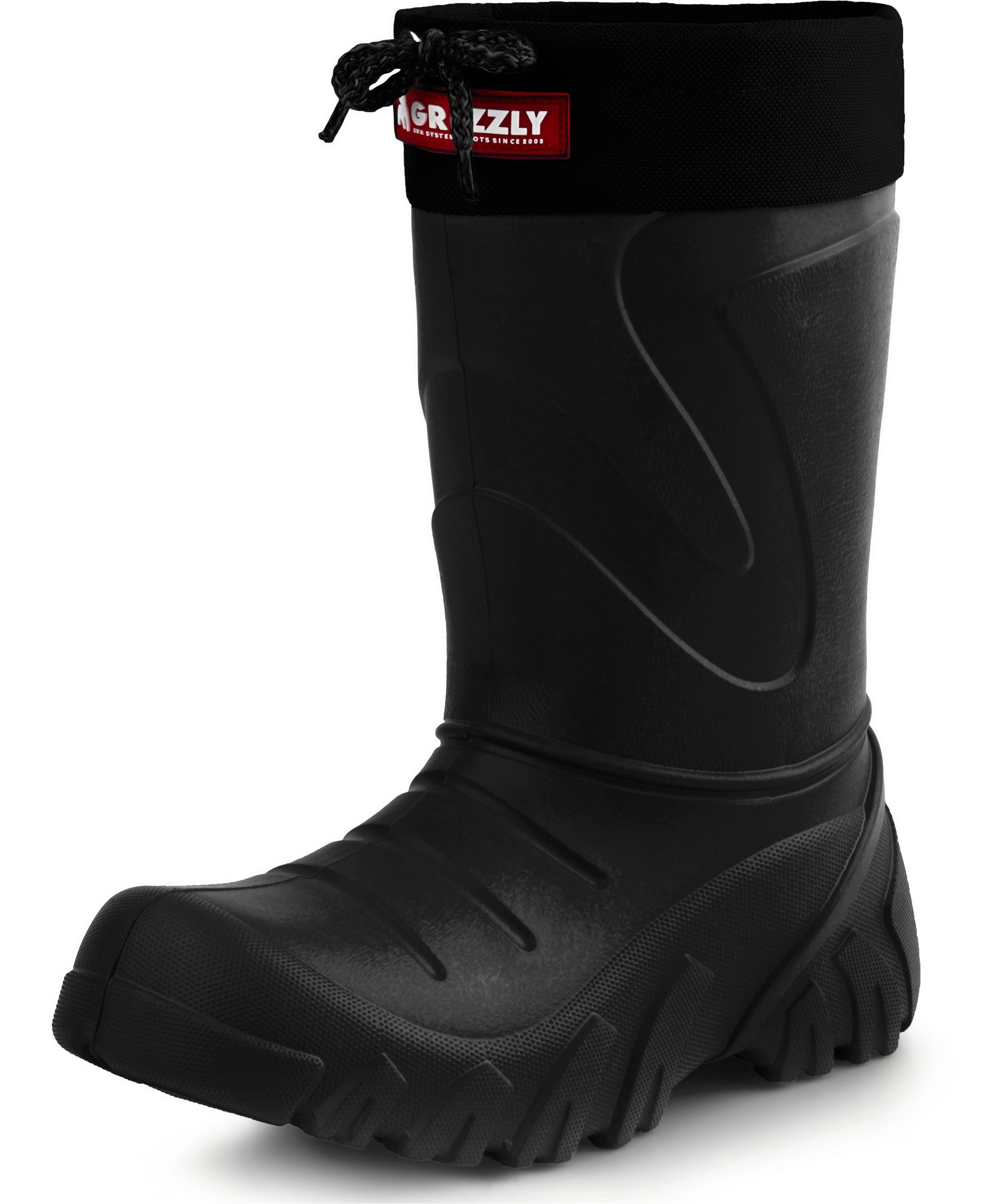 Ladeheid Kinder federleichte EVA Winter Thermo Gummistiefel gefüttert LA-835 Gummistiefel Schwarz