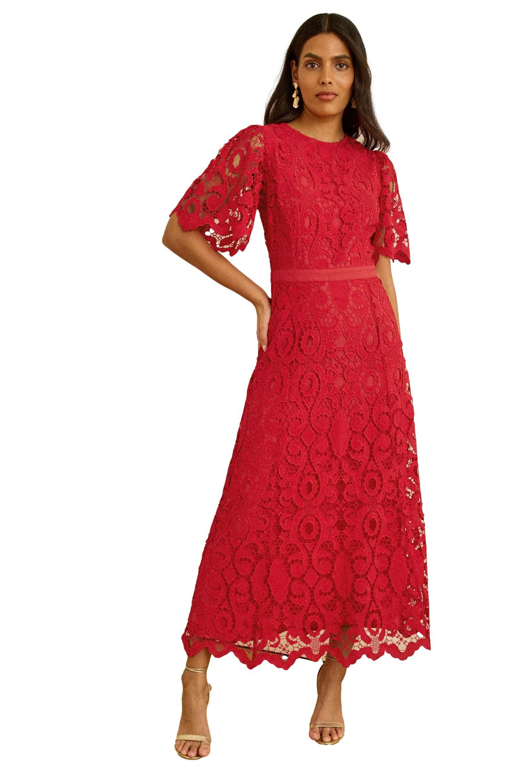 Love & Roses Midikleid Love & Roses Midikleid mit Spitze, Regular (1-tlg) günstig online kaufen