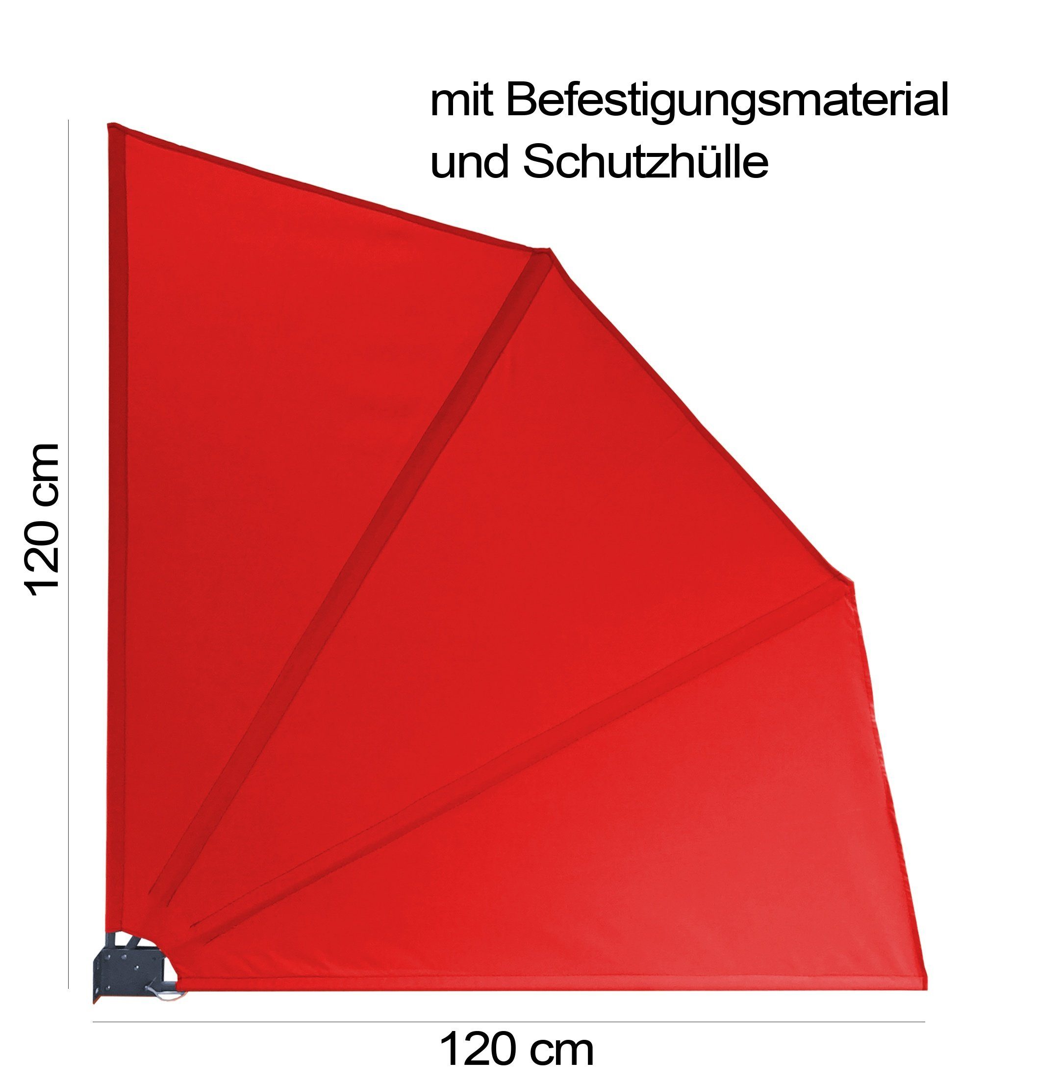 Grasekamp Balkonsichtschutz Balkonfächer 120x120cm – Bild 2 von 3