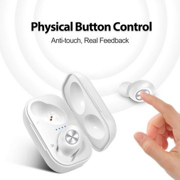 Diyarts Bluetooth-Kopfhörer (ACC-Audio, Leicht und kompakt, inkl. Ladebox, 3 Paar Silikon-Ohrkappen)