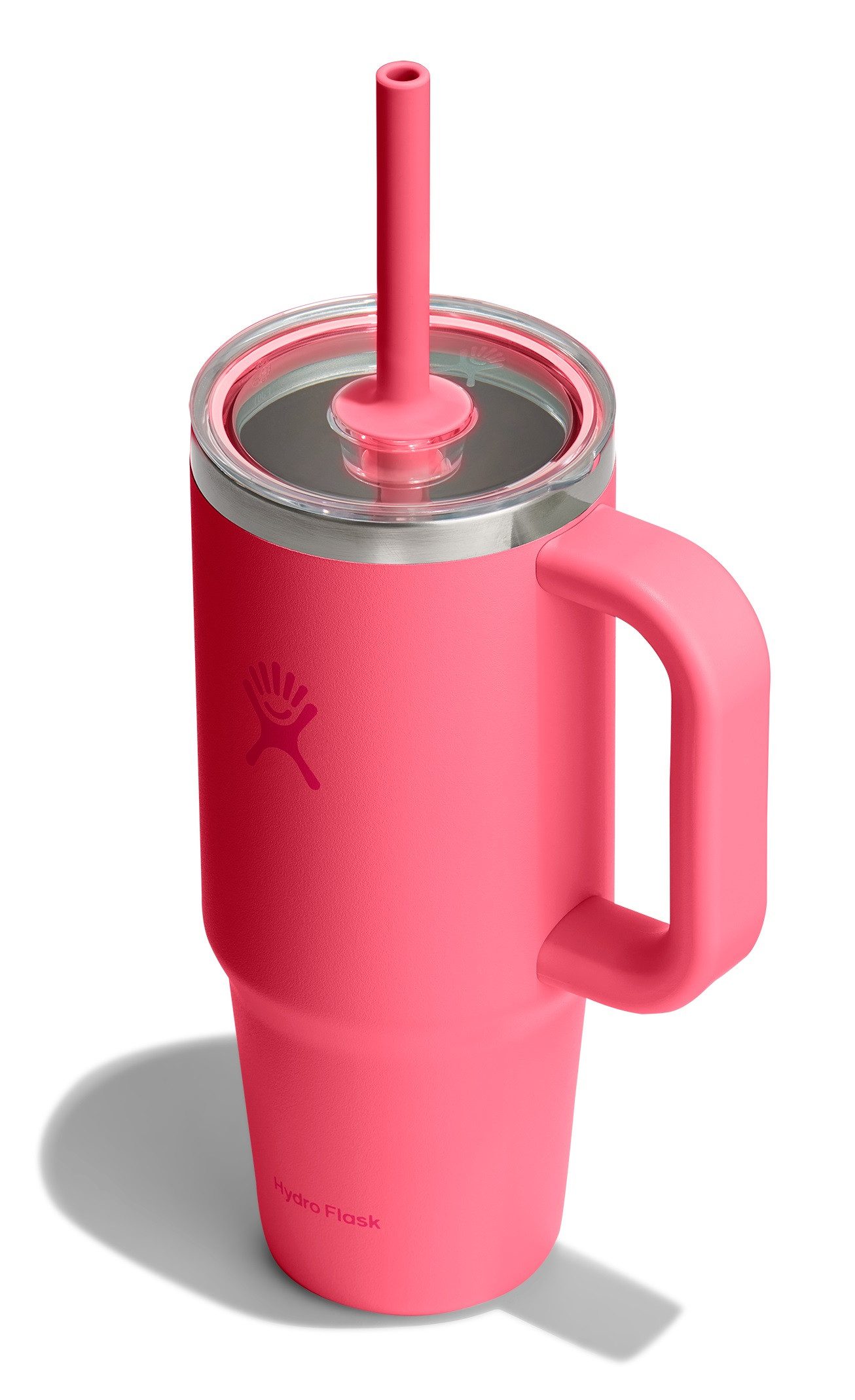 Hydro Flask Thermobecher 24 OZ Travel Tumbler Clear Lid, 710 ml, 1-tlg., Edelstahl, Kompatibel mit Eindrückzubehör der Größe Medium