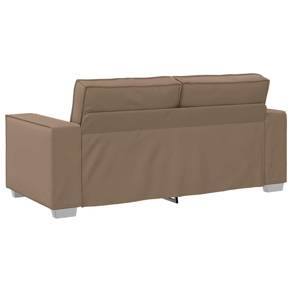 vidaXL Sofa Zweisitzer-Sofa Cappuccino 180 cm Kunstleder, 1 Teile – Bild 4 von 5