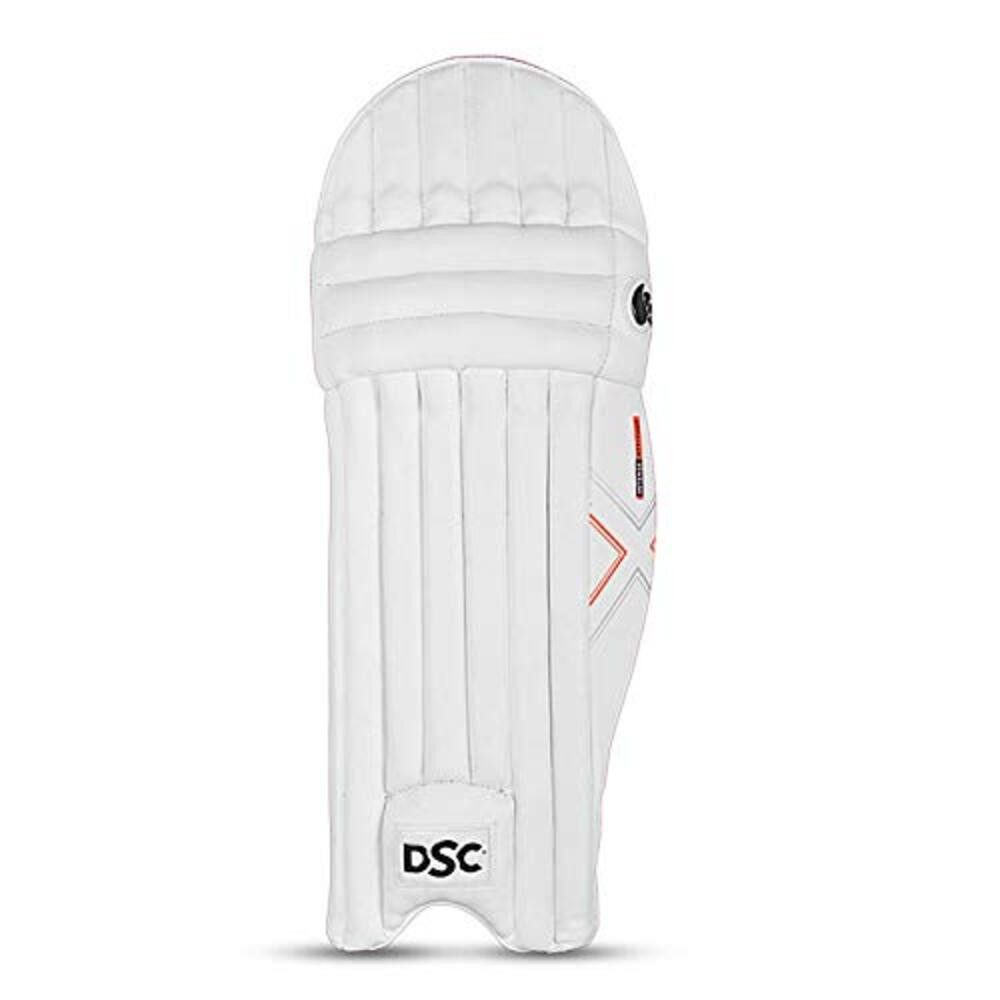 DSC Protektoren-Set Intense Attitude Cricket Batting Legguard (Verkaufspaket: 1 Paar Batting Leg Guard, bietet mehr Komfort und Stabilität), Breiter Riemen und Knöchelschaum, Komfort und Stabilität