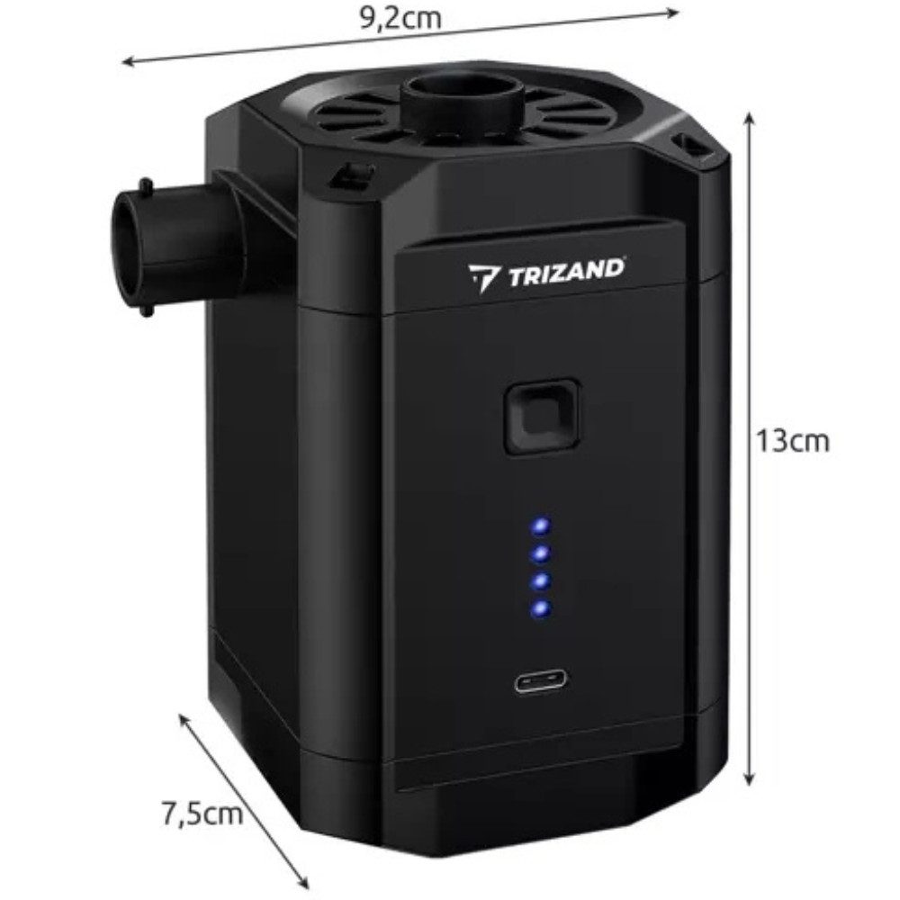 Trizand Elektropumpe Batteriebetriebene Matratzenpumpe (Spar-Set, 1-tlg., Batteriebetrieben), passt bequem in Rucksack oder Tasche, einfach zu transportieren