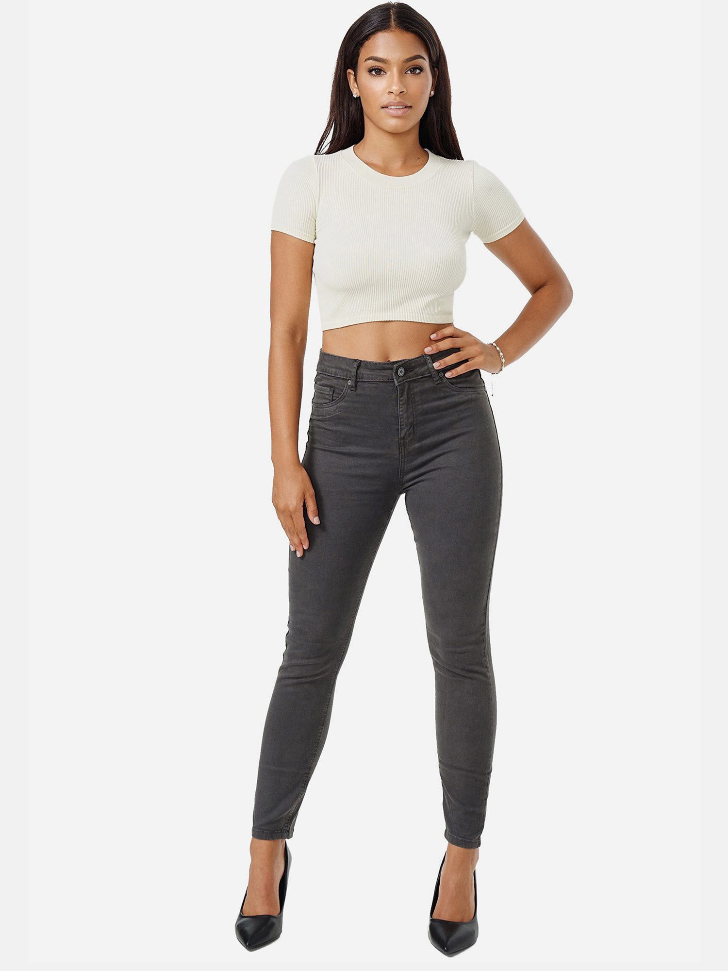 Tazzio Skinny-fit-Jeans F133 Damen High Rise Jeanshose