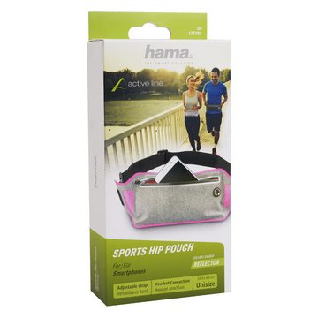 Hama Handyhülle Sport Hüfttasche Gürteltasche Bauchtasche Grau, Jogging Bag Hülle Tasche für Smartphone iPhone 15 14 13 12 etc