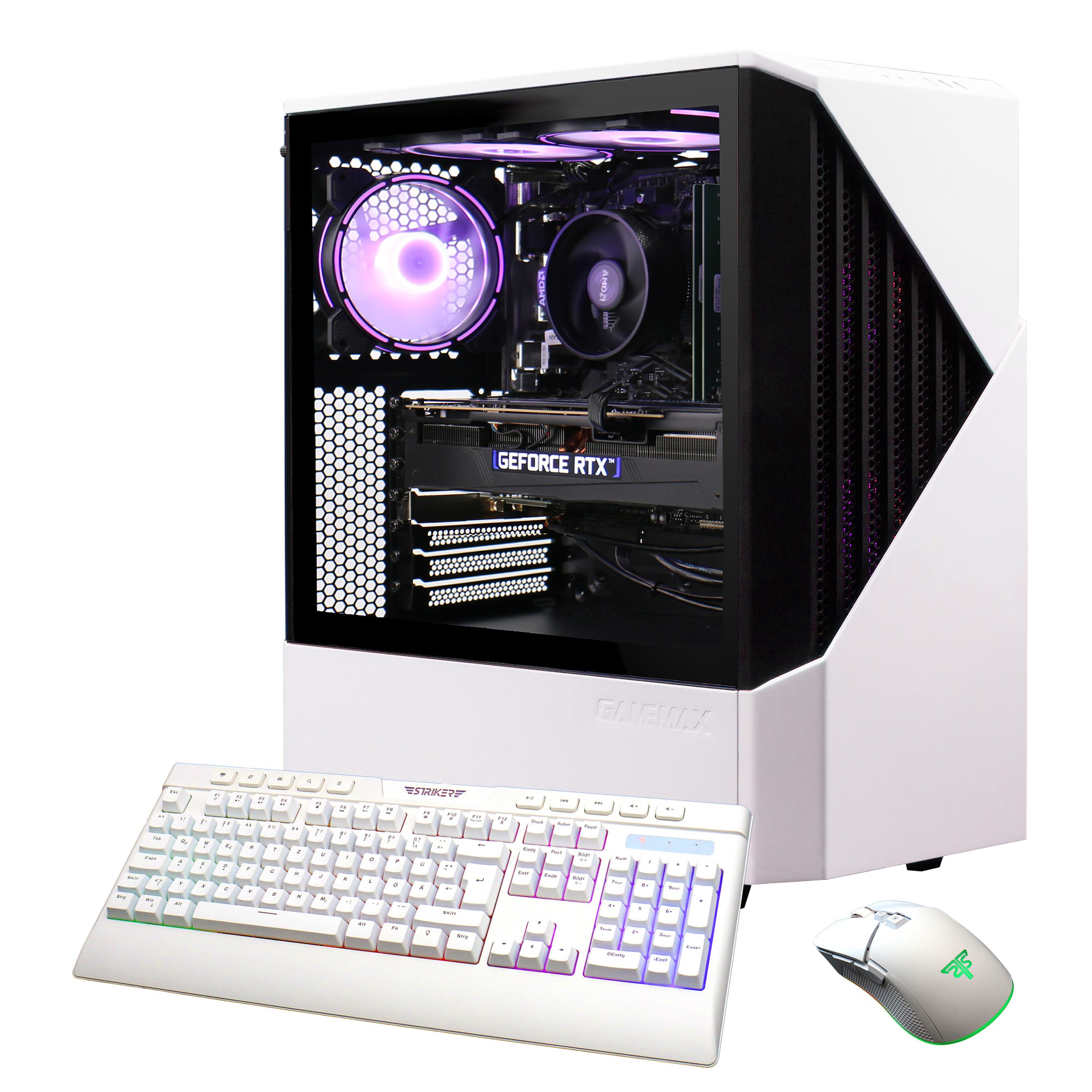 GAMEMAX Horizon 7434 Gaming-PC (AMD Ryzen 5 7500F, GeForce RTX 4060, 32 GB RAM, 1000 GB SSD, Luftkühlung aktiv, Windows 11, DDR5 RAM)