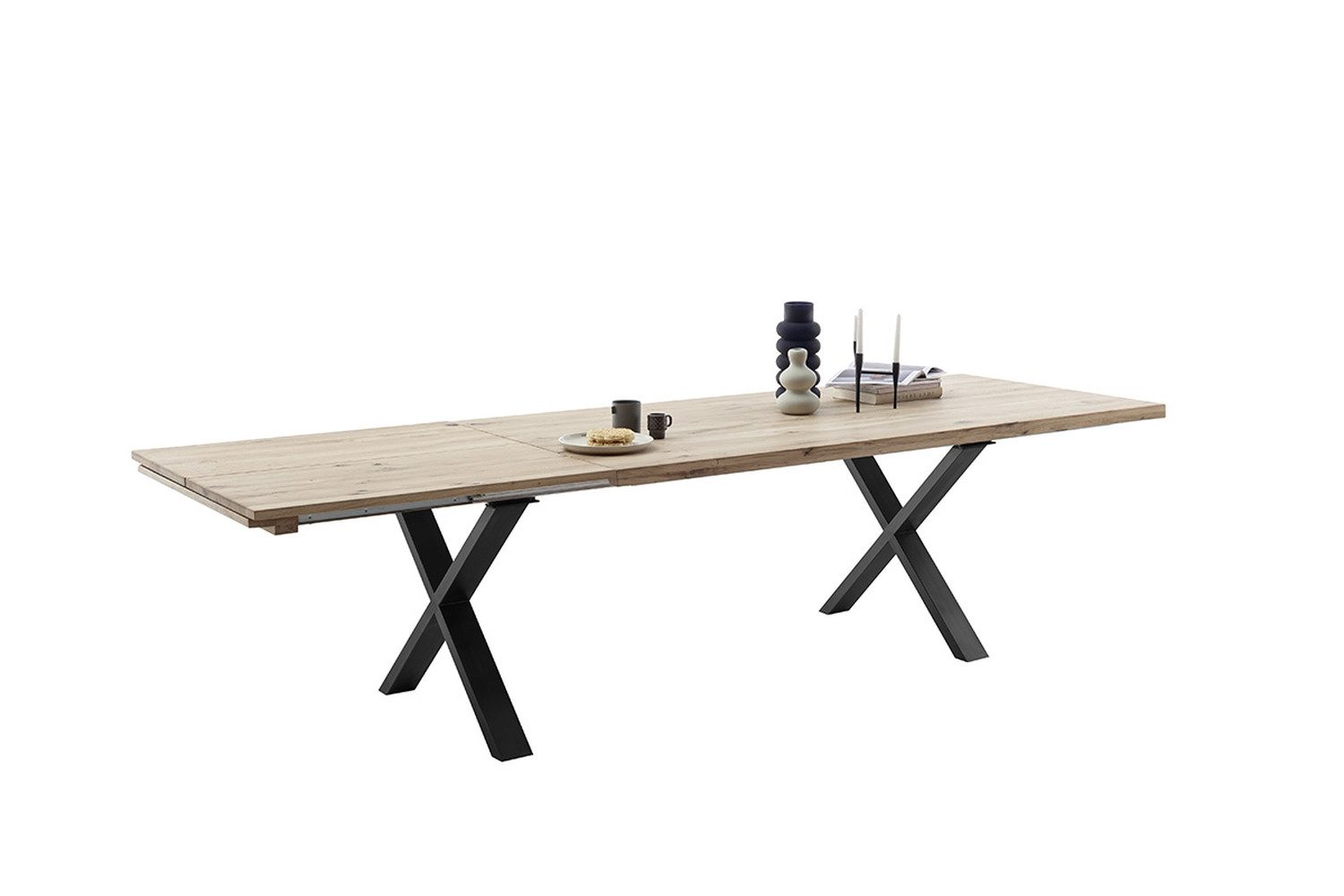 freiraum Tischgestell BROOKLYN (2er Set), (2er Set) X-Form in anthrazit, Metall - 78x68x15cm (BxHxT)