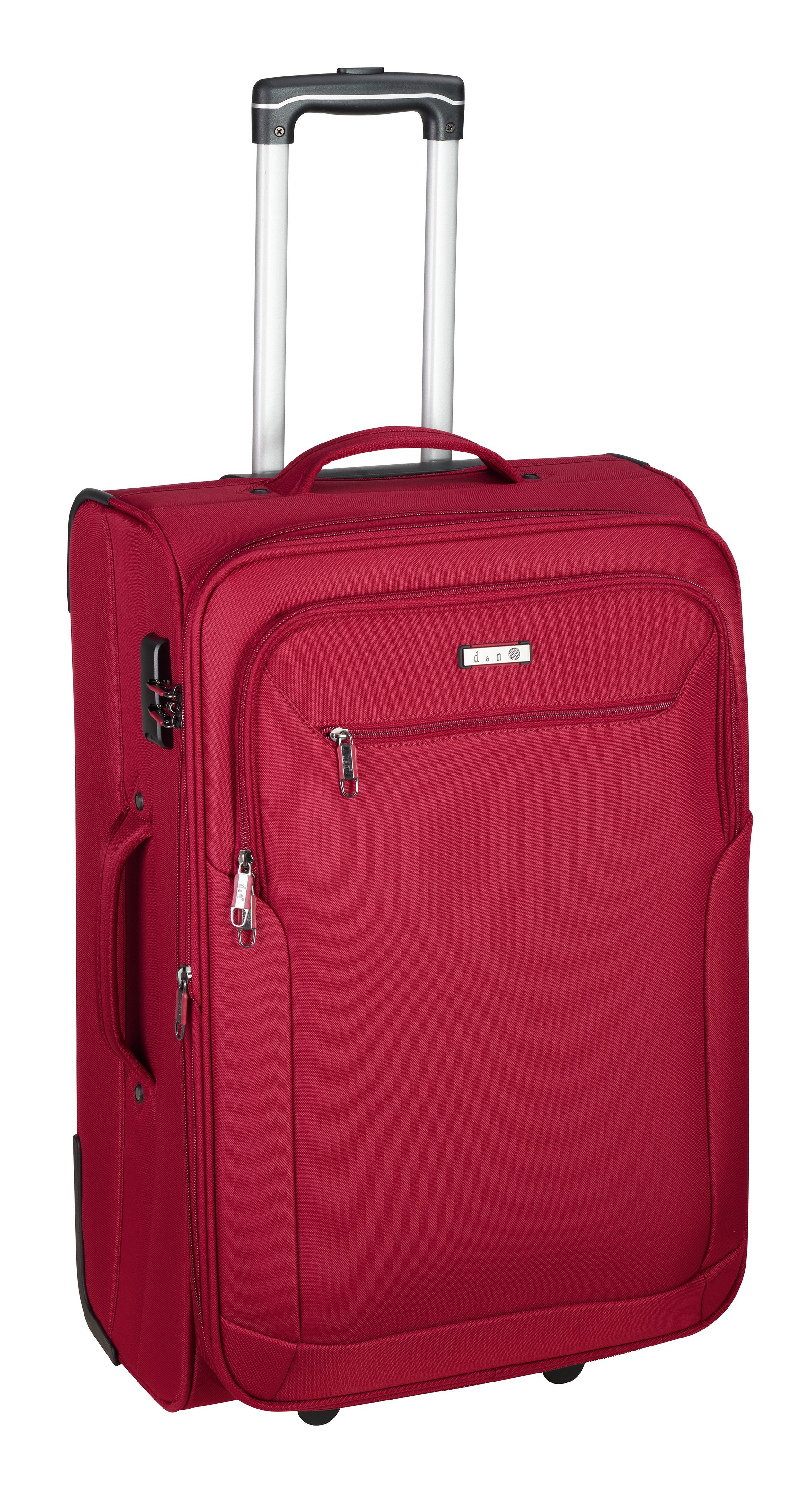 D&N Weichgepäck-Trolley 4 Rollen - 66cm - 2,8 kg - mit Dehnfalte 4 Farben