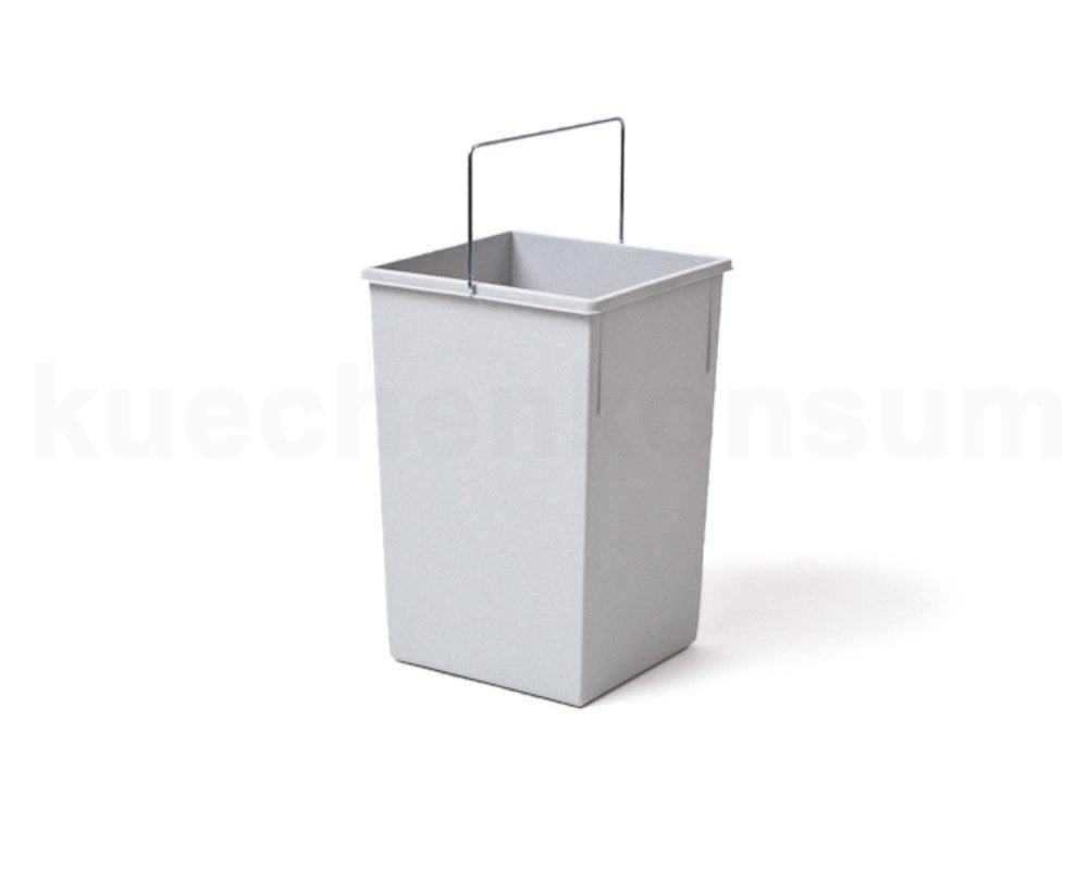 Hailo Einbaumülleimer Hailo Inneneimer 1080979 hellgrau 15 L 230 x 220 x 350 mm mit Henkel, hellgraue eckige Form mit Henkel