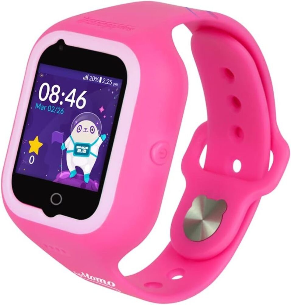 Soymomo 4G-Smartwatch für Kinder Smartwatch (1,4 Zoll, 4G), Kinder GPS Anrufe Nachrichten SOS-Taste Kamera Schulmodus Blockierung