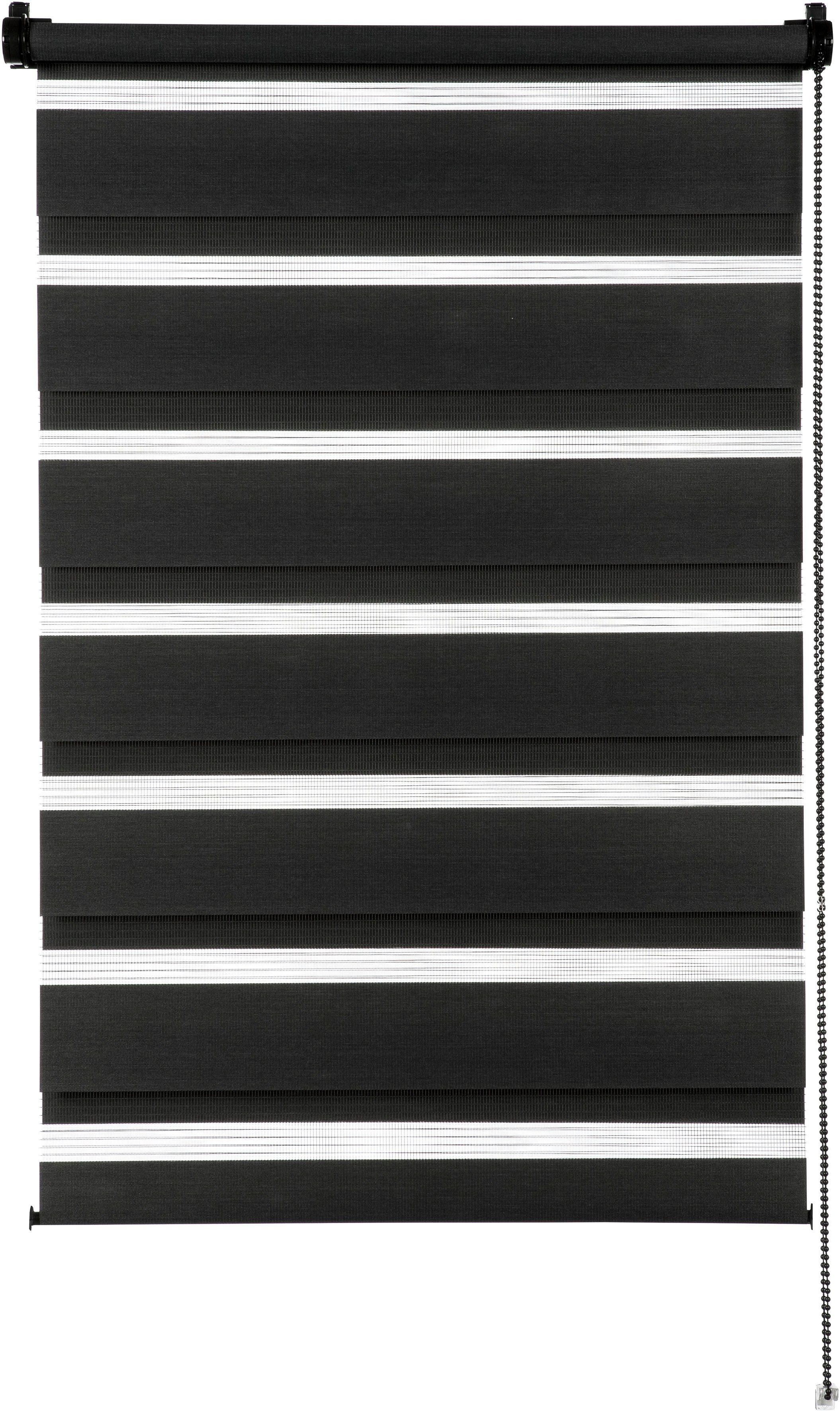 Gardinia Easyfix Doppelrollo Schwarz 60 cm x 150 cm günstig online kaufen