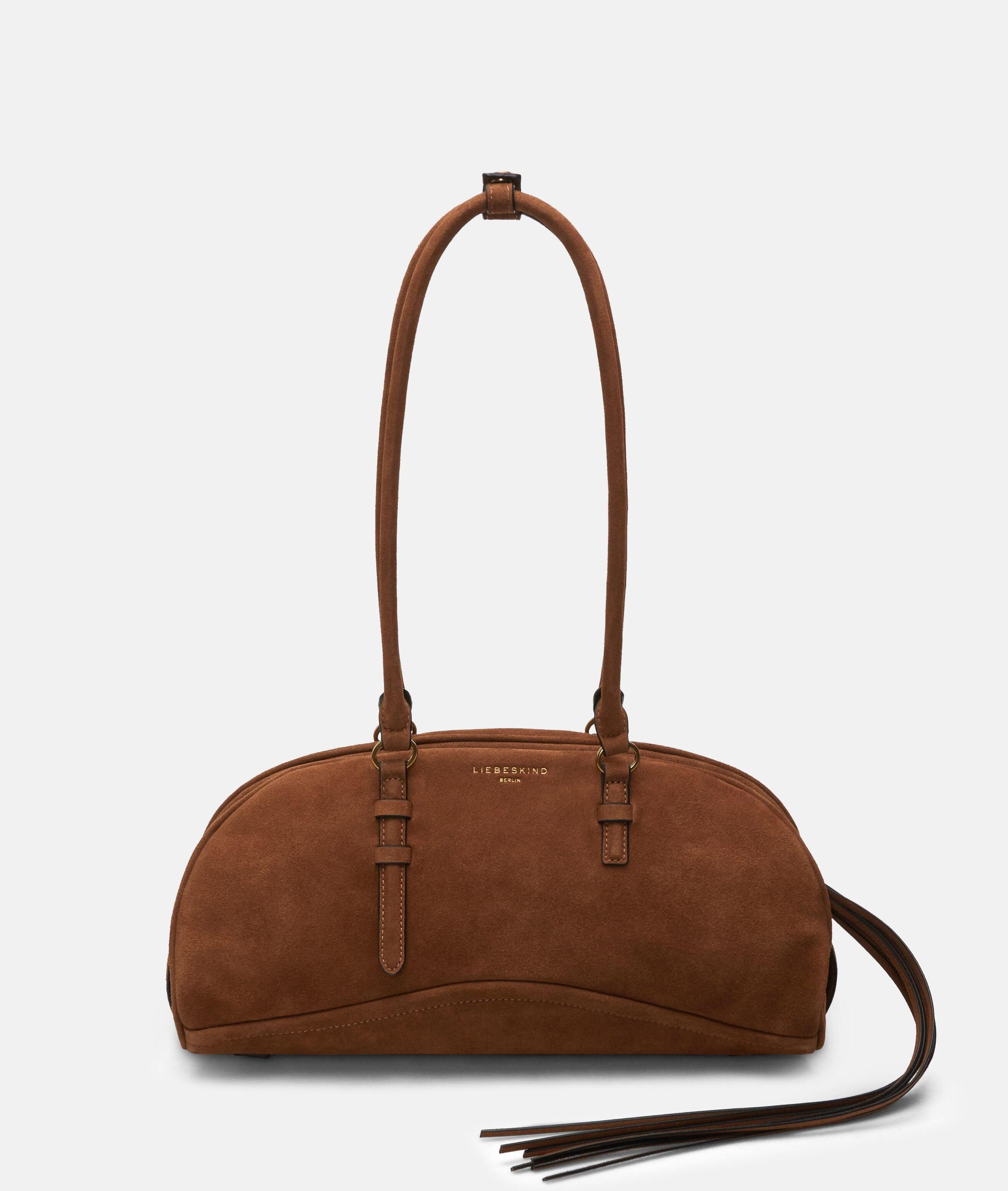 Liebeskind Berlin Schultertasche Frieda Satchel M, Geräumige Schultertasche in Velourslederoptik